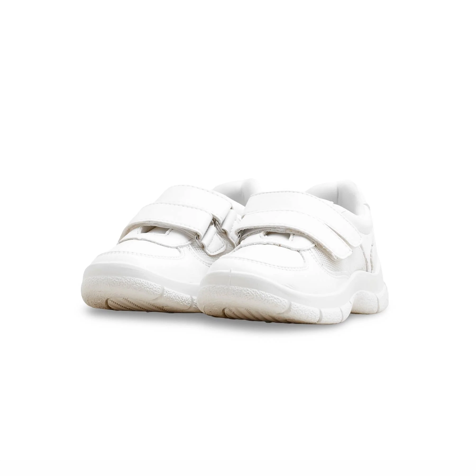 Boys White Dual Strap Schools Shoes SK1107 - Image 3