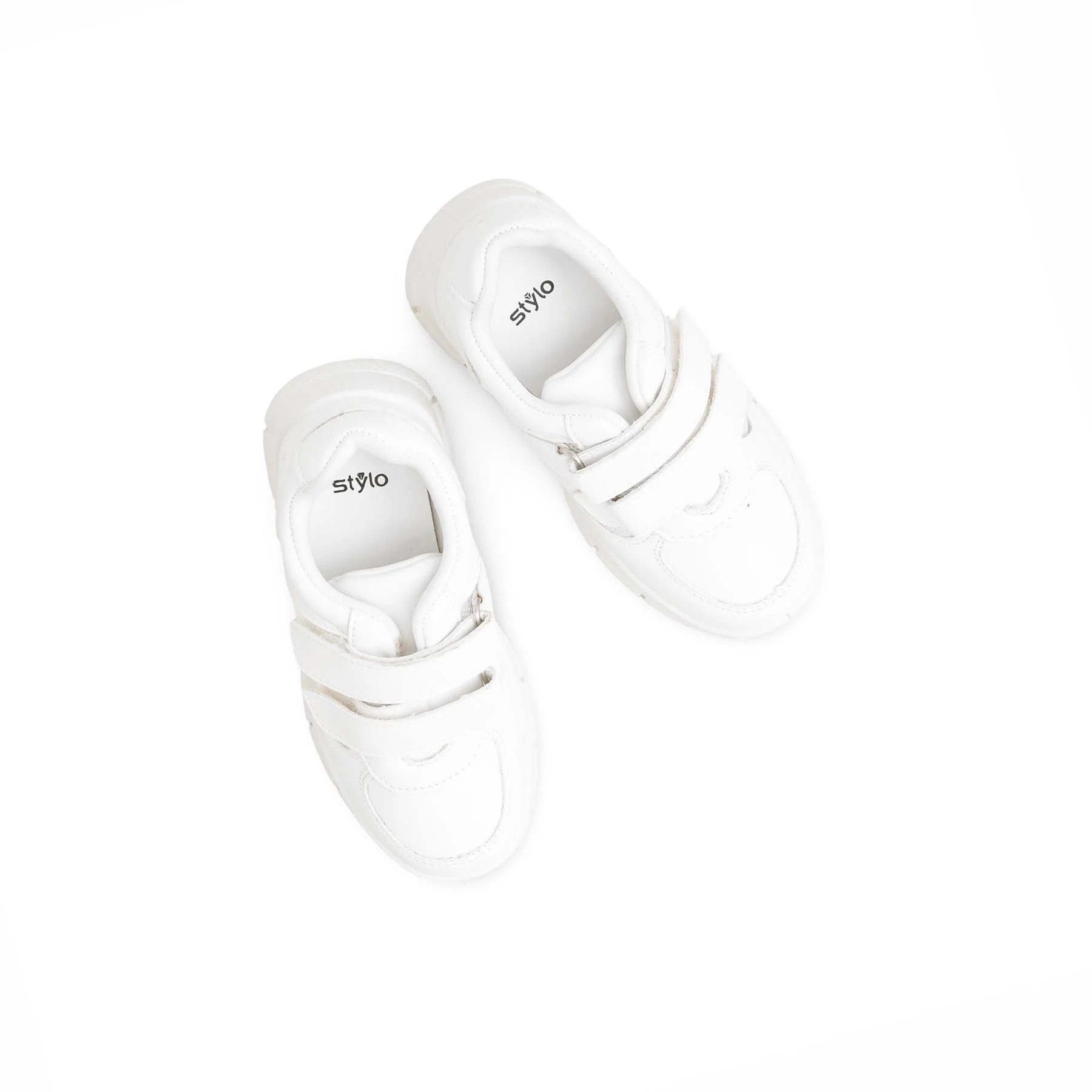 Boys White Dual Strap Schools Shoes SK1107 - Image 5