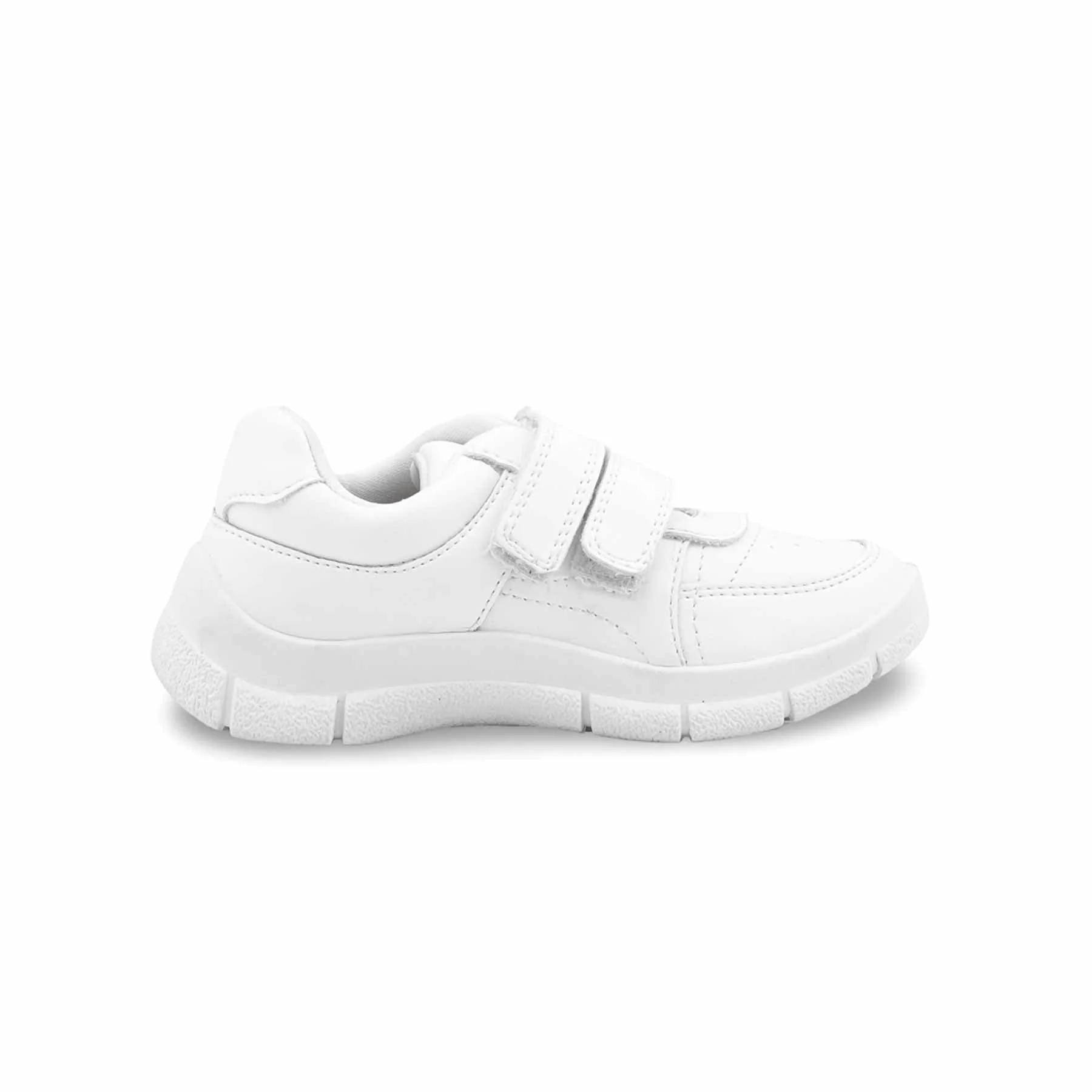 Boys White Dual Strap Schools Shoes WKS035 - Image 2