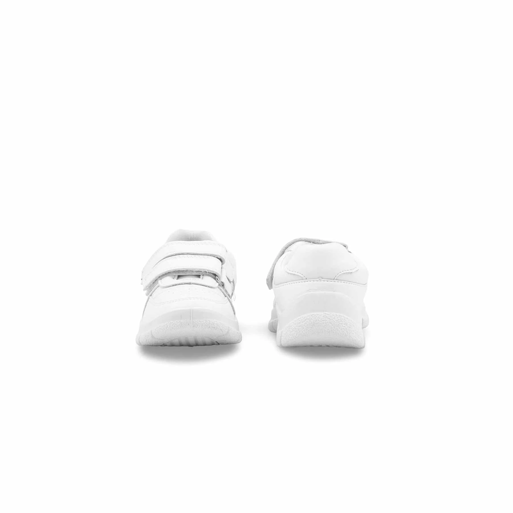 Boys White Dual Strap Schools Shoes WKS035 - Image 4