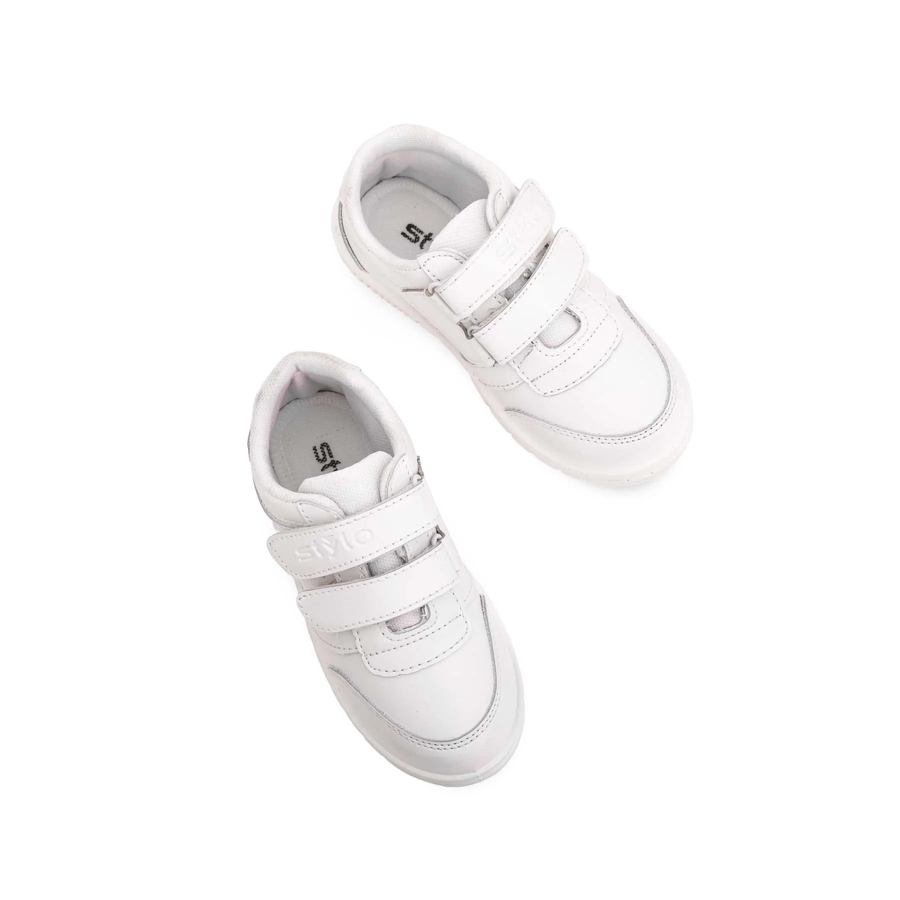Boys White Sports School Shoes SK1072 - Image 5