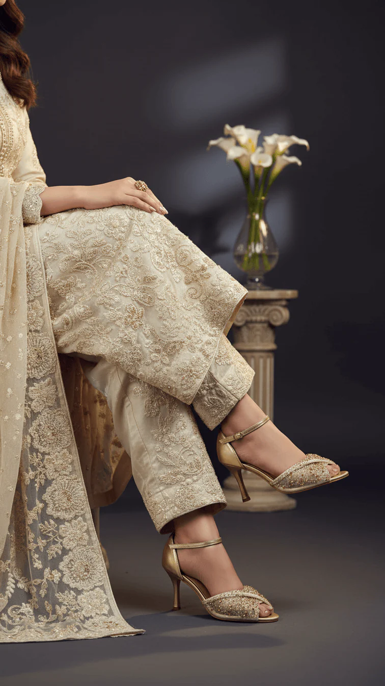 Bronze Fancy Bridal Sandal FN6157