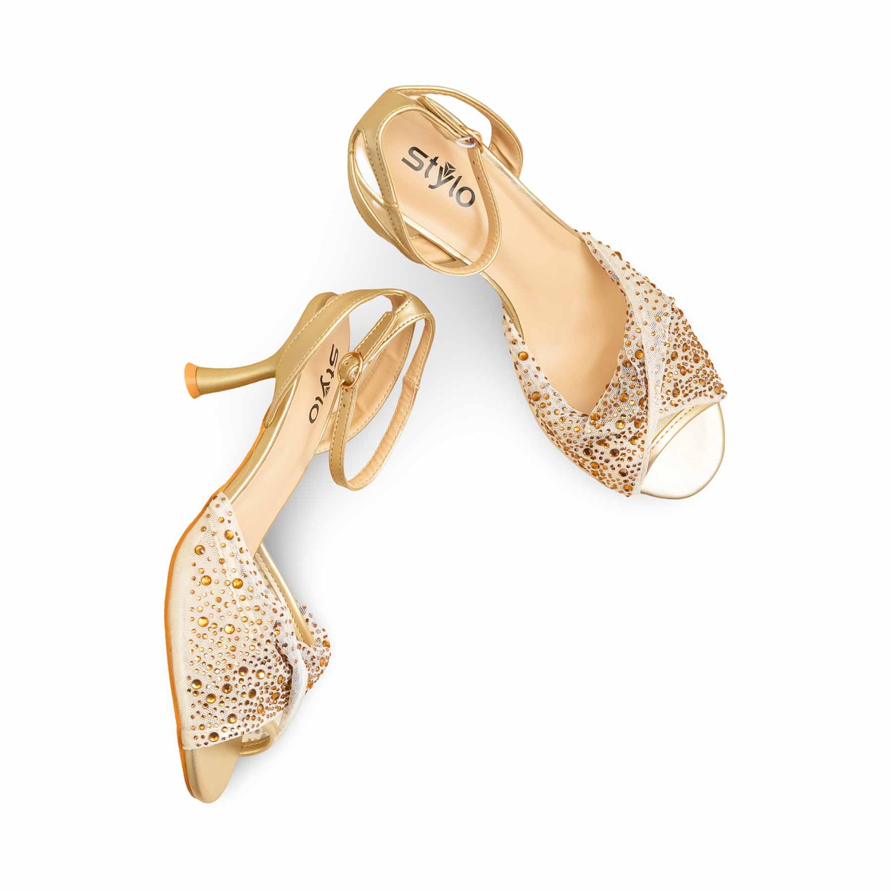 Bronze Fancy Bridal Sandal FN6157 - Image 6