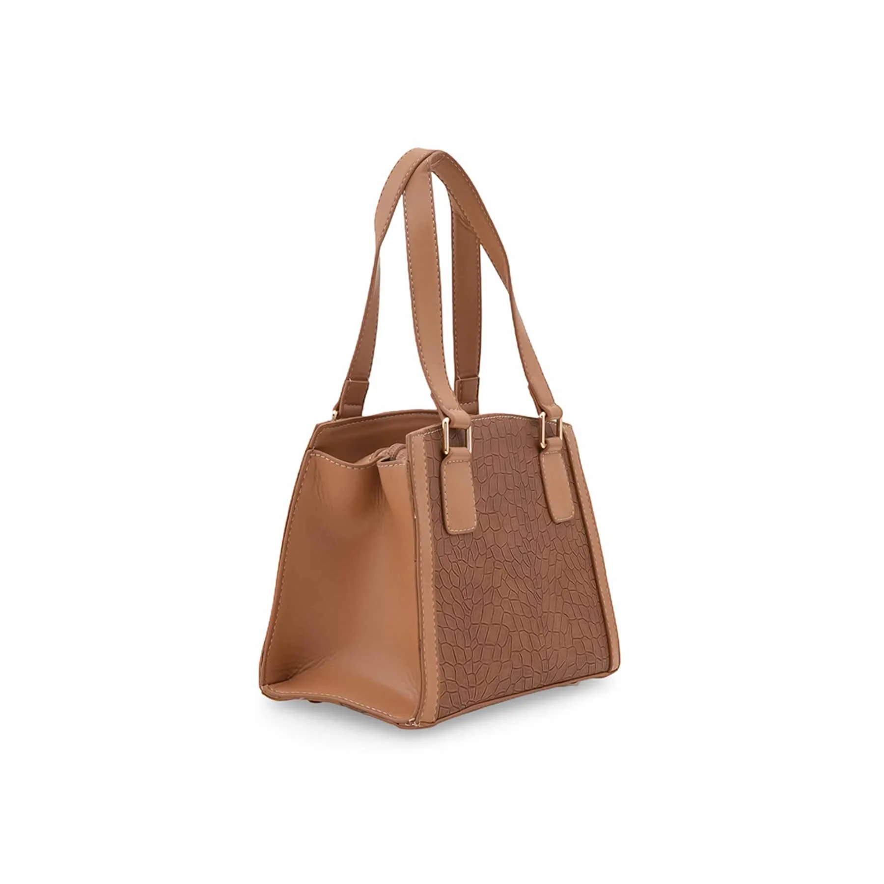 Brown Casual Hand Bag For Ladies P55841 - Image 3