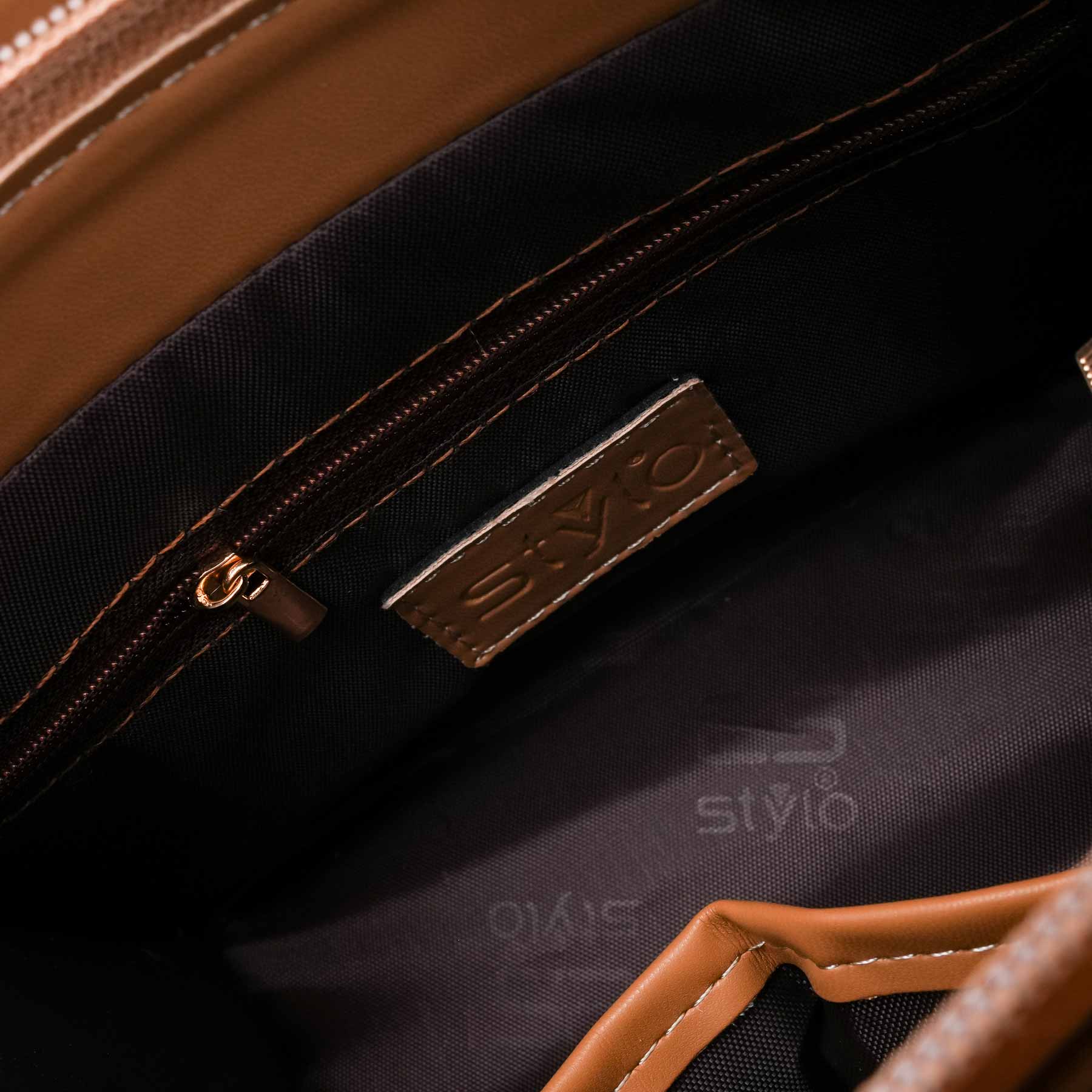Brown Casual Hand Bag For Ladies P55841 - Image 6