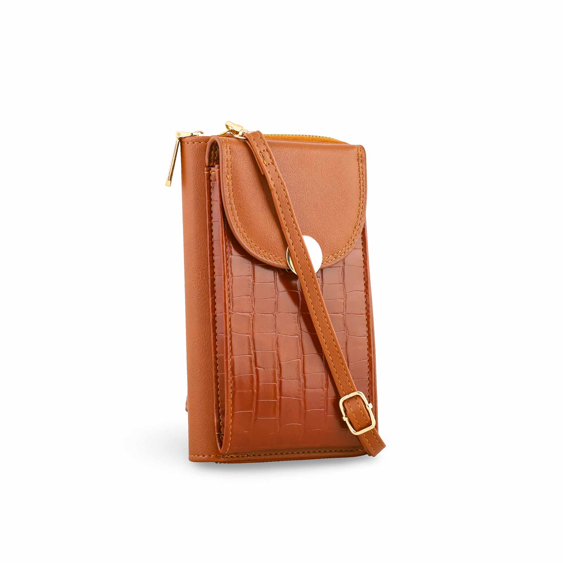 Brown Casual Pouch For Ladies P97622 - Image 3