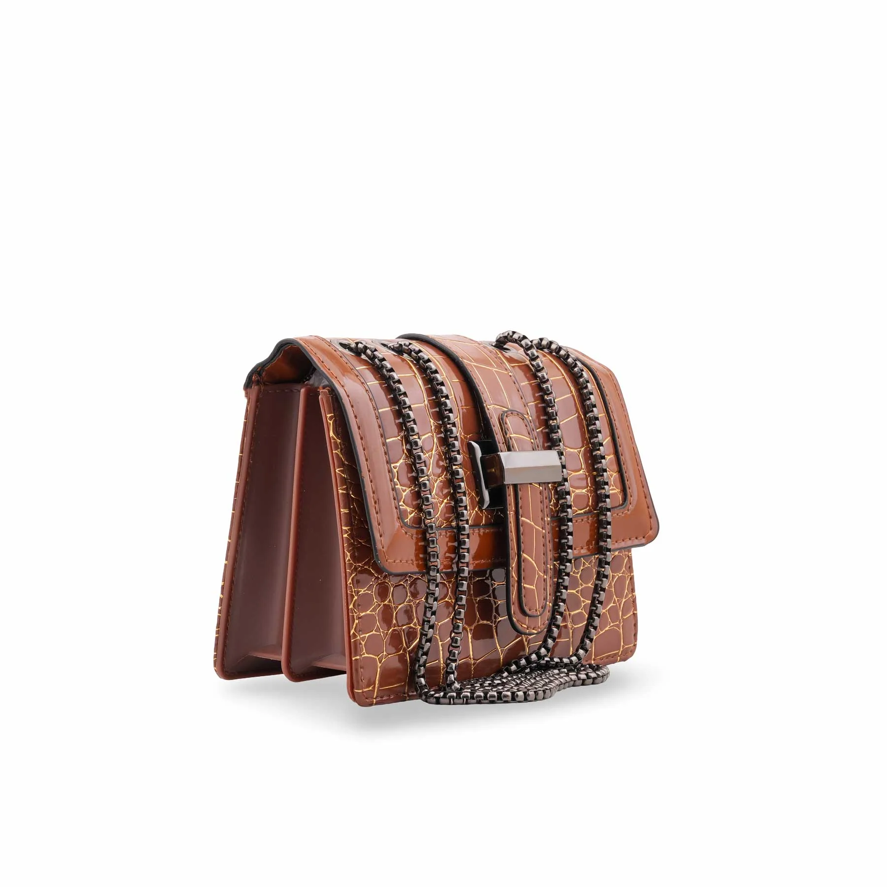 Brown Casual Pouch For Ladies P97666 - Image 3