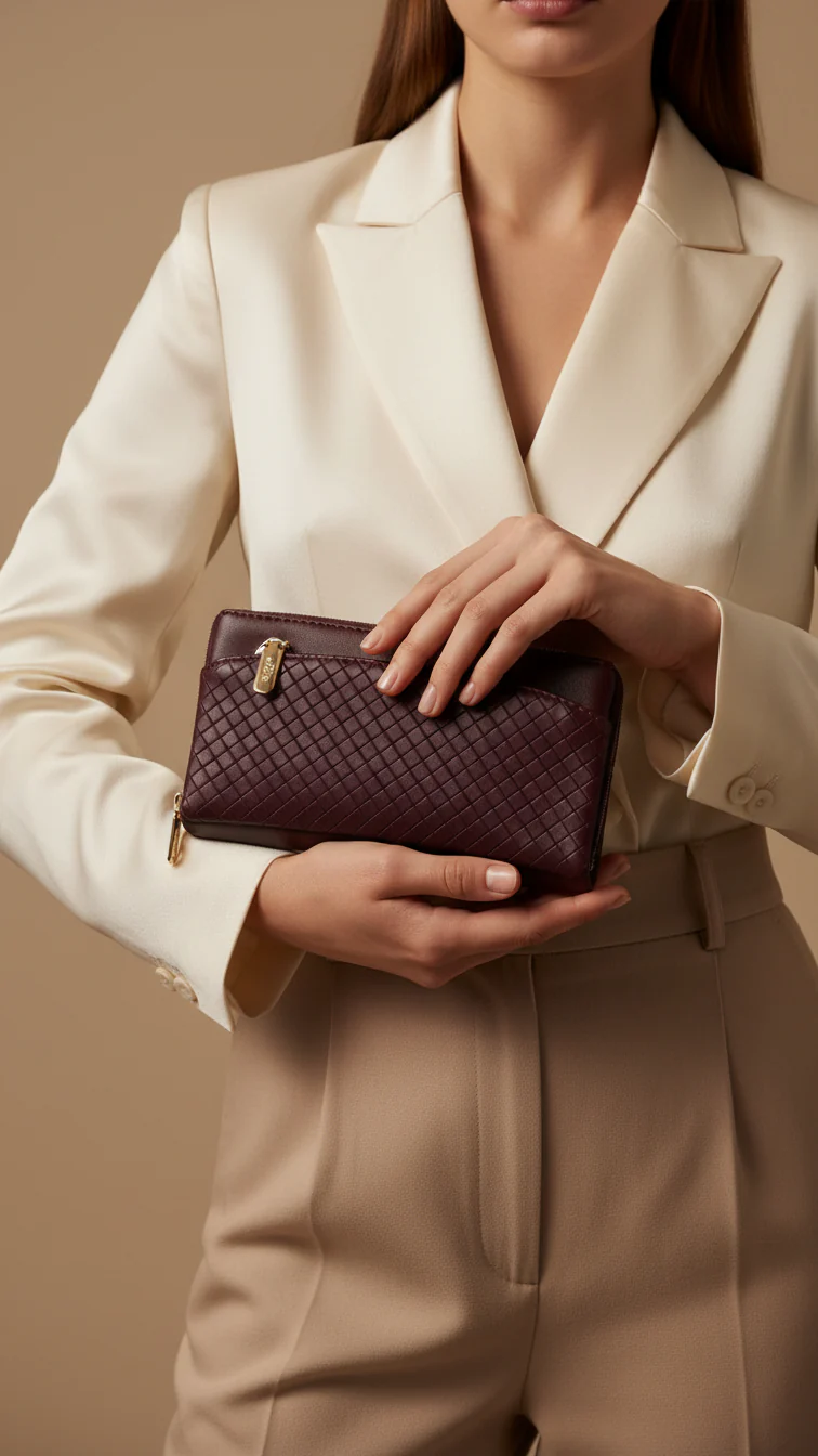 Brown Casual Pouch For Ladies P97680