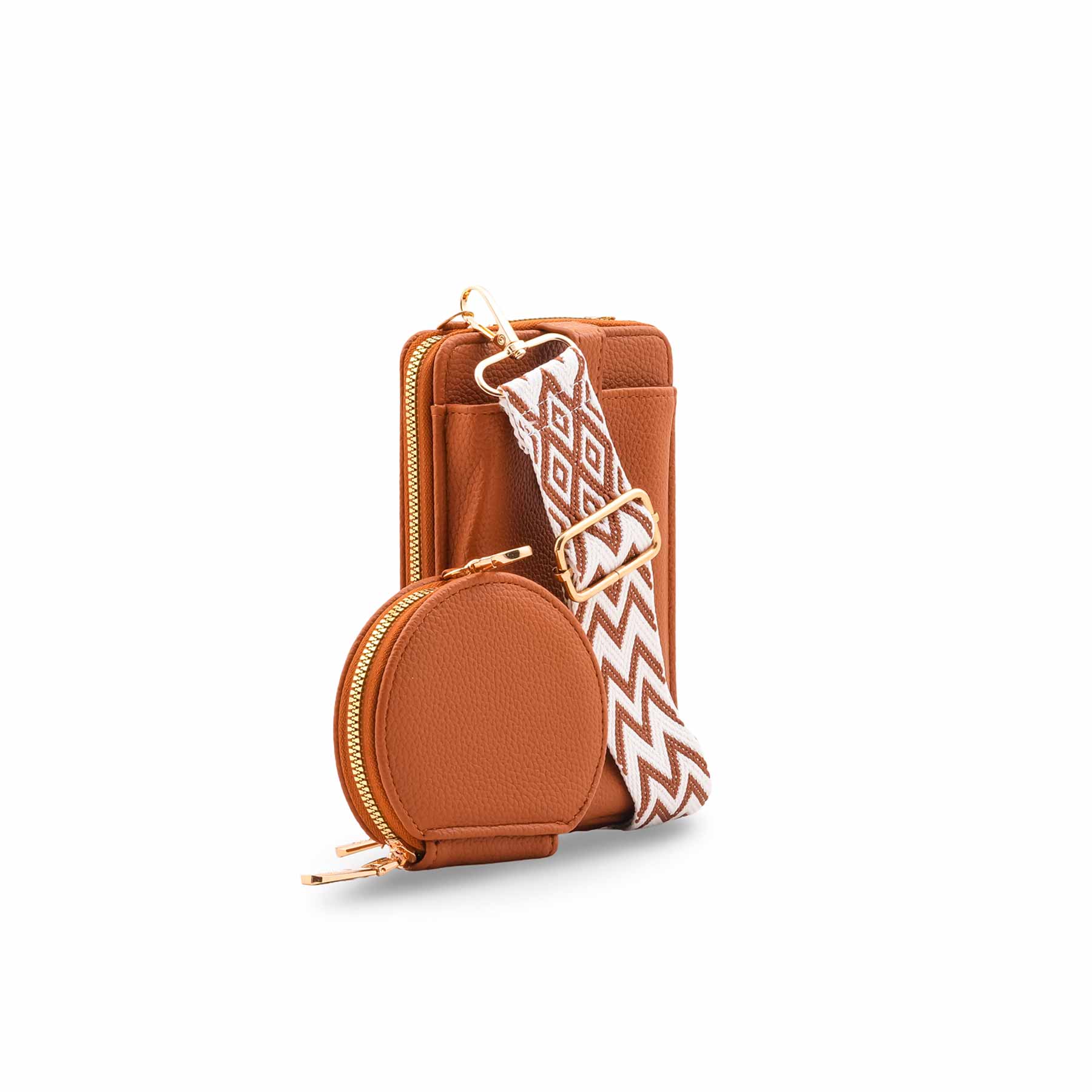 Brown Casual Pouch For Ladies P97698 - Image 3