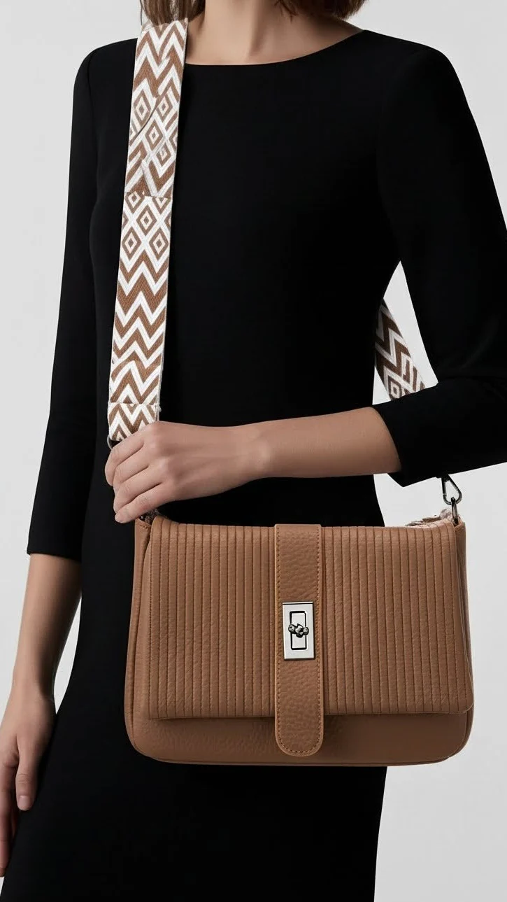 Brown Casual Pouch For Ladies P97705