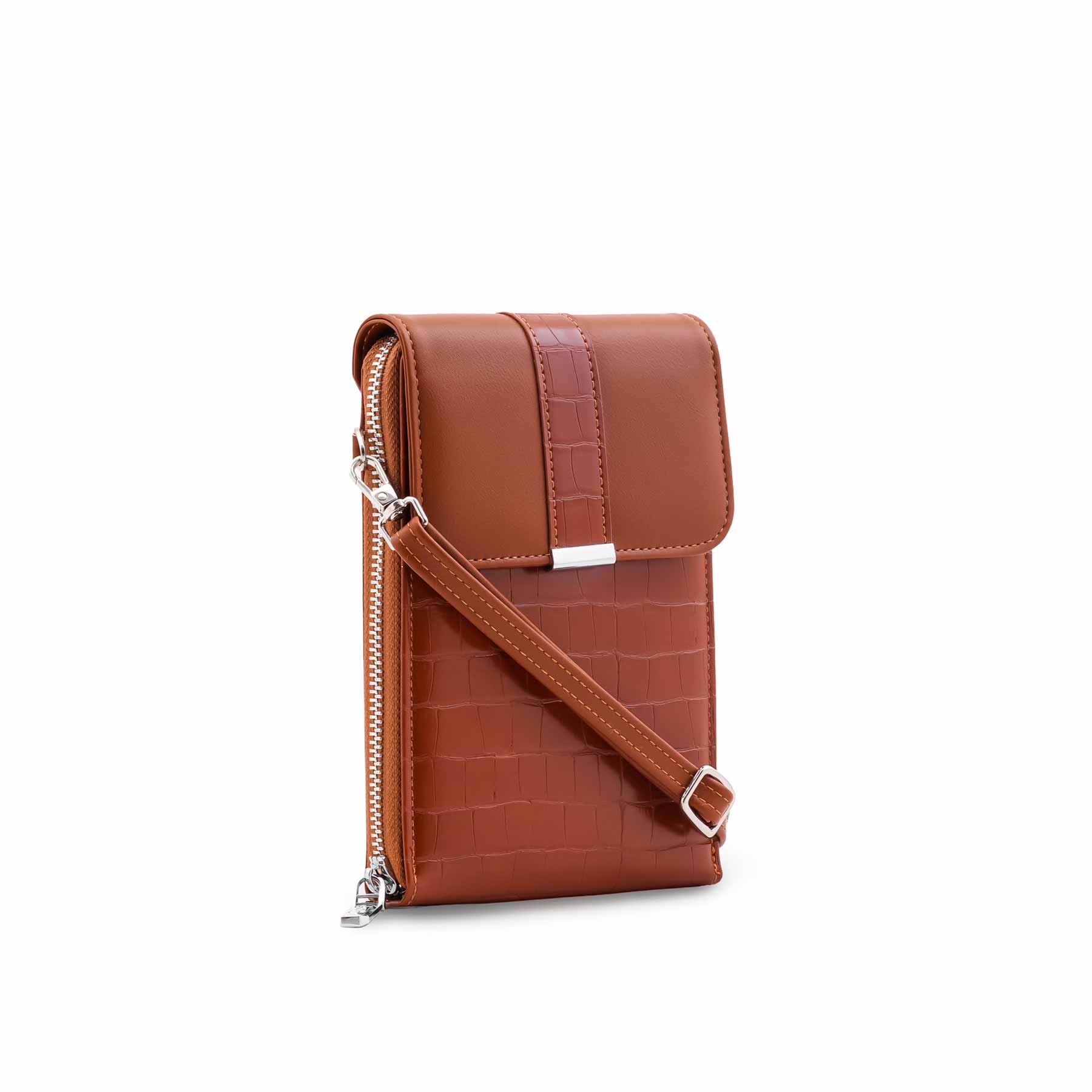 Brown Casual Pouch For Women P97746 - Image 3