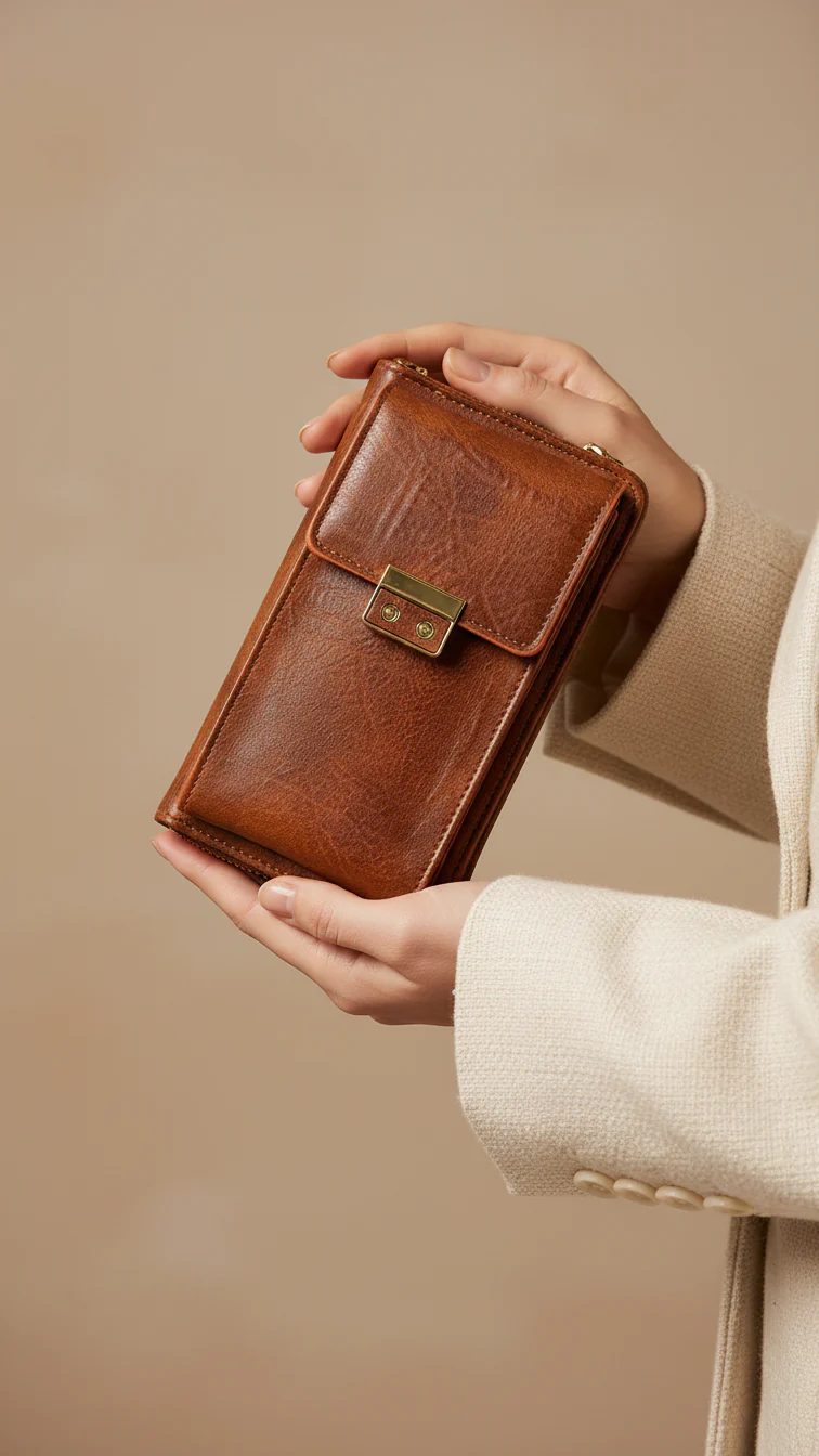 Brown Casual Pouch P97633