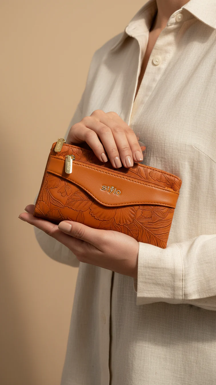 Brown Casual Pouch P97656