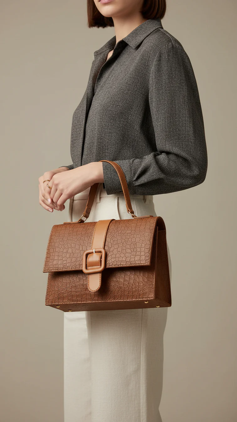 Brown Casual Shoulder Bag For Women P55826