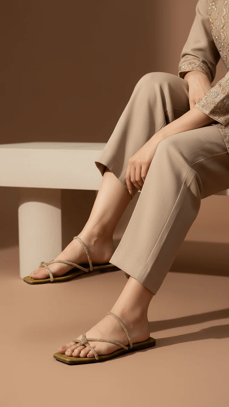 Brown Casual Slipper For Ladies CL1889
