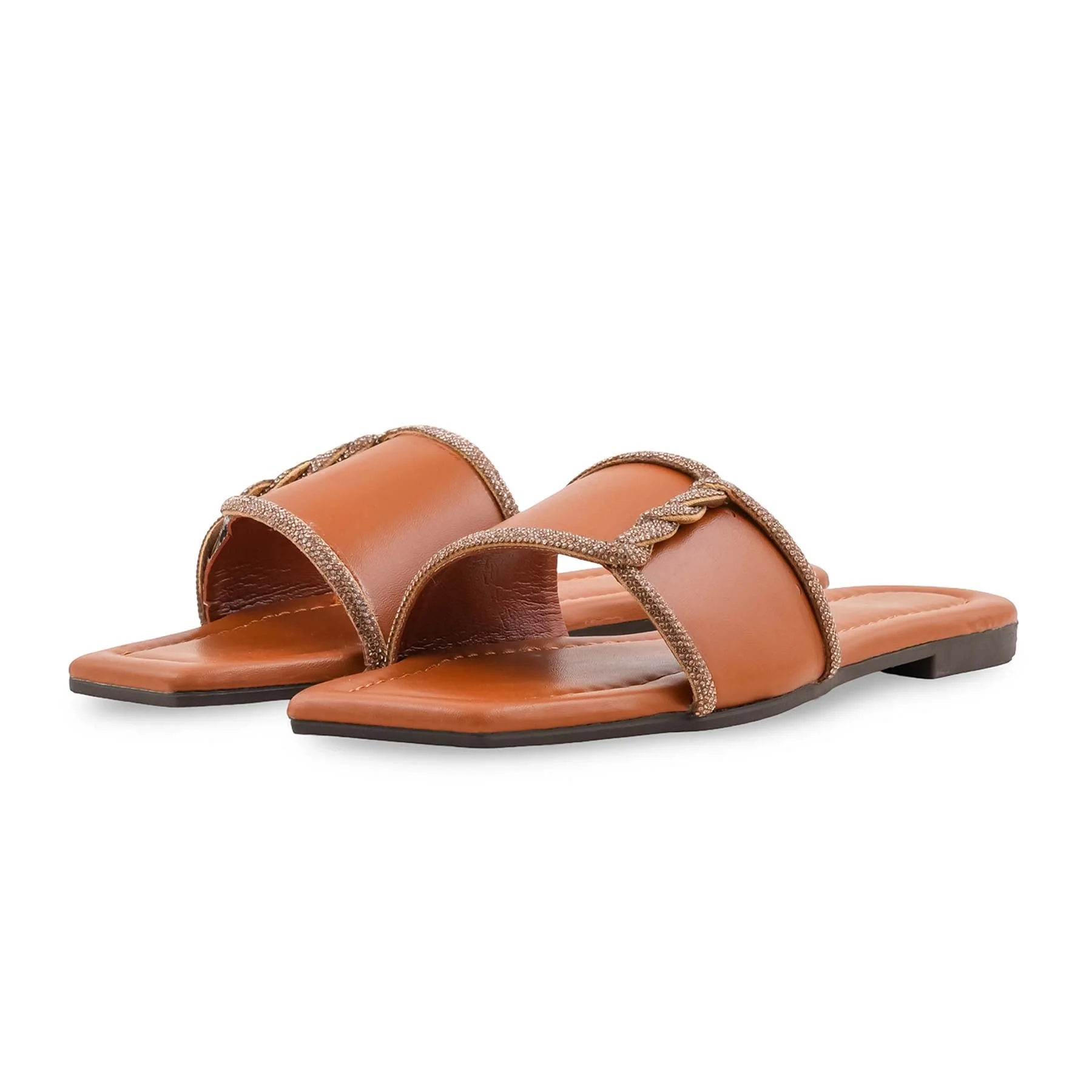 Brown Casual Slipper For Women CL2150 - Image 3