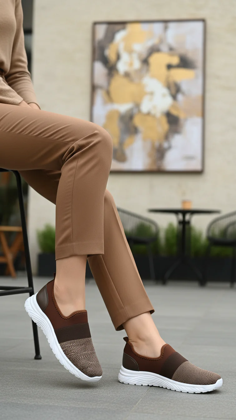 Brown Casual Sneaker For Women AT9098