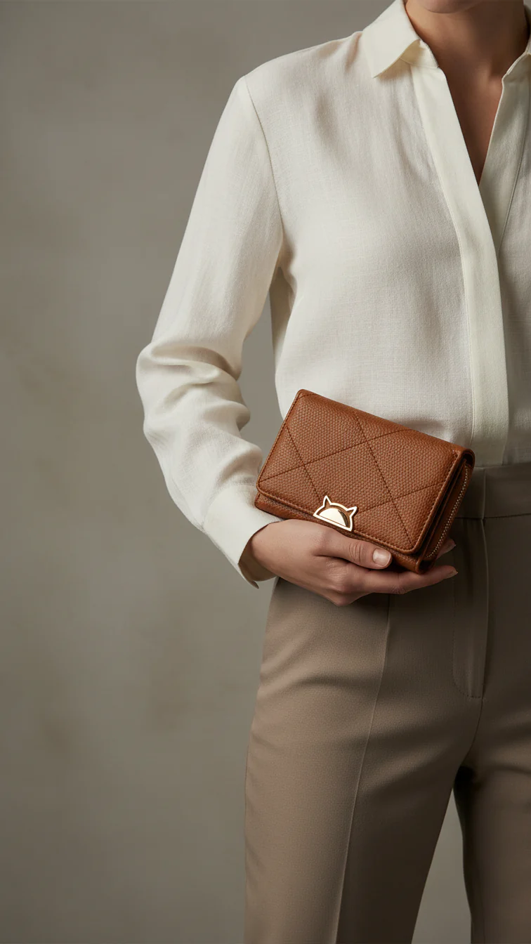 Brown Casual Wallet For Women P71124