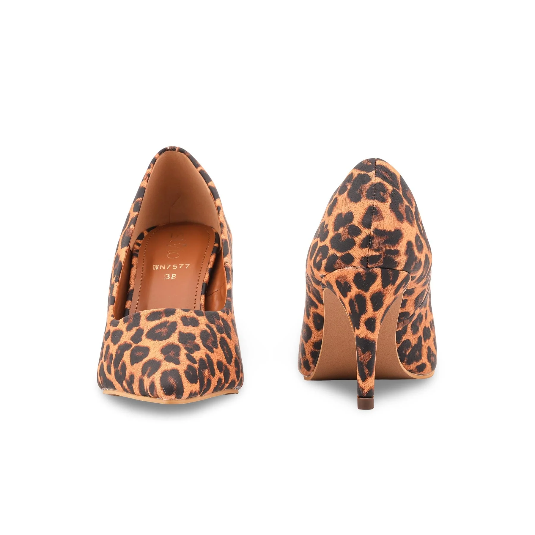 Brown Court Shoes For Women WN7577 - Image 4