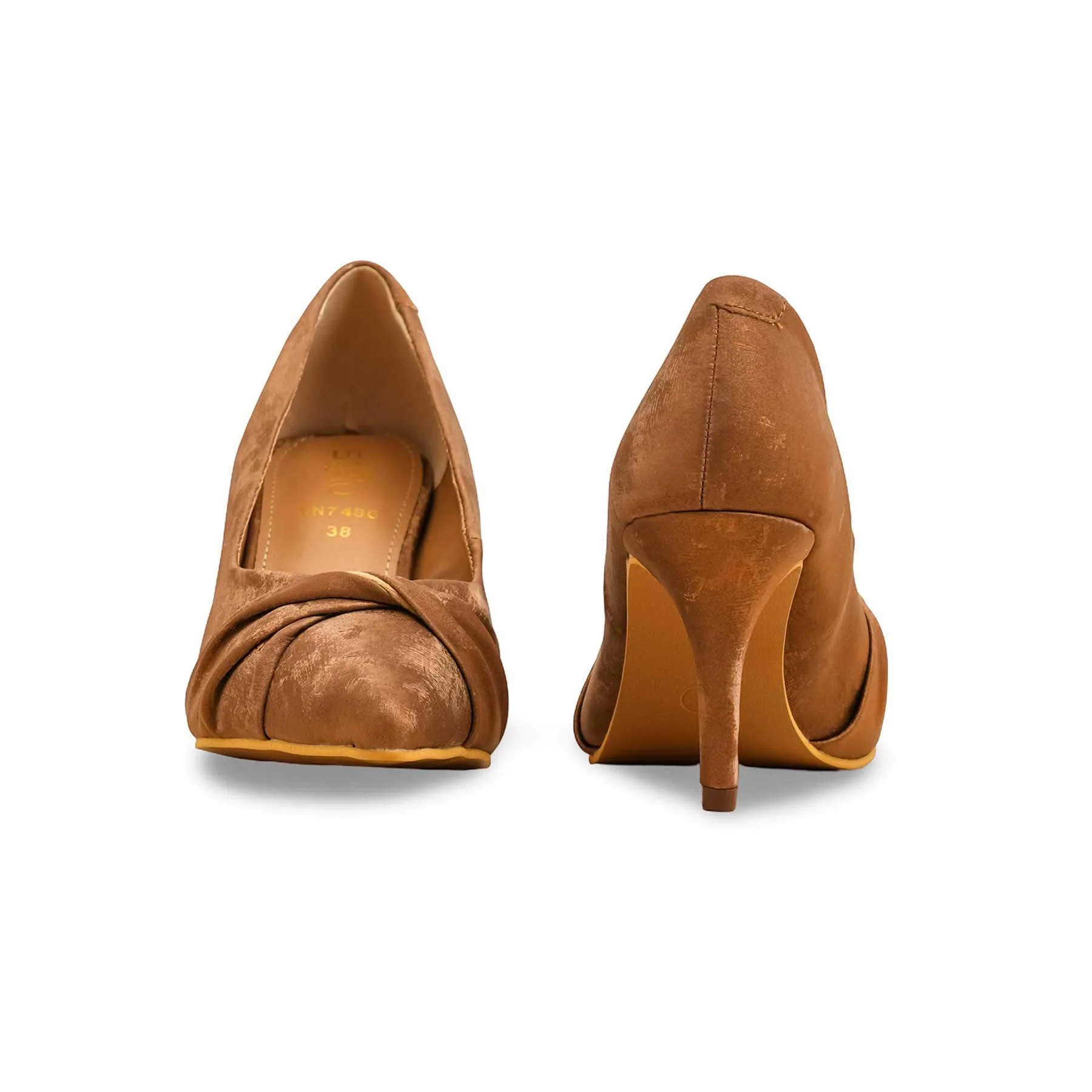 Brown Court Shoes WN7486 - Image 4