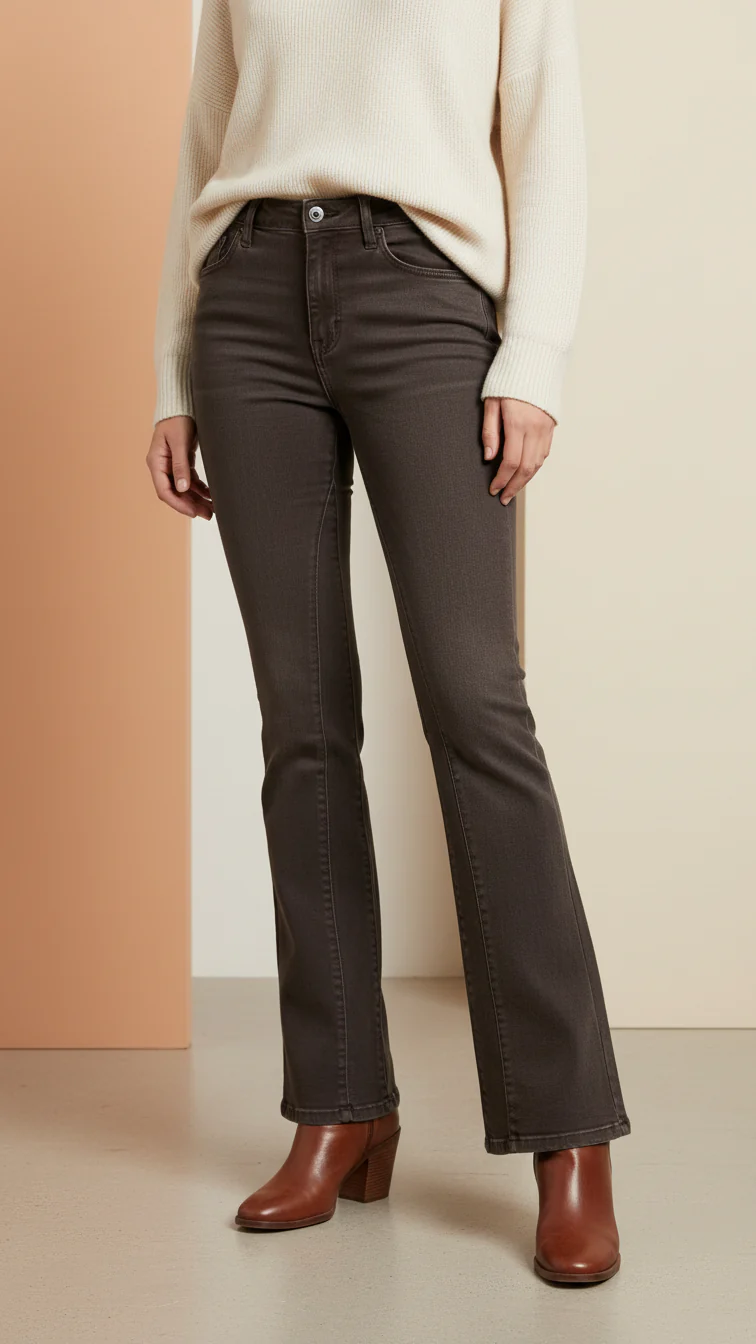 Brown Denim Pant PP6156