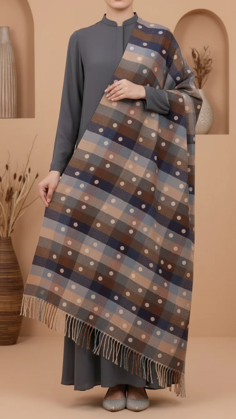 Brown Double Side Wearing Stole PW5810