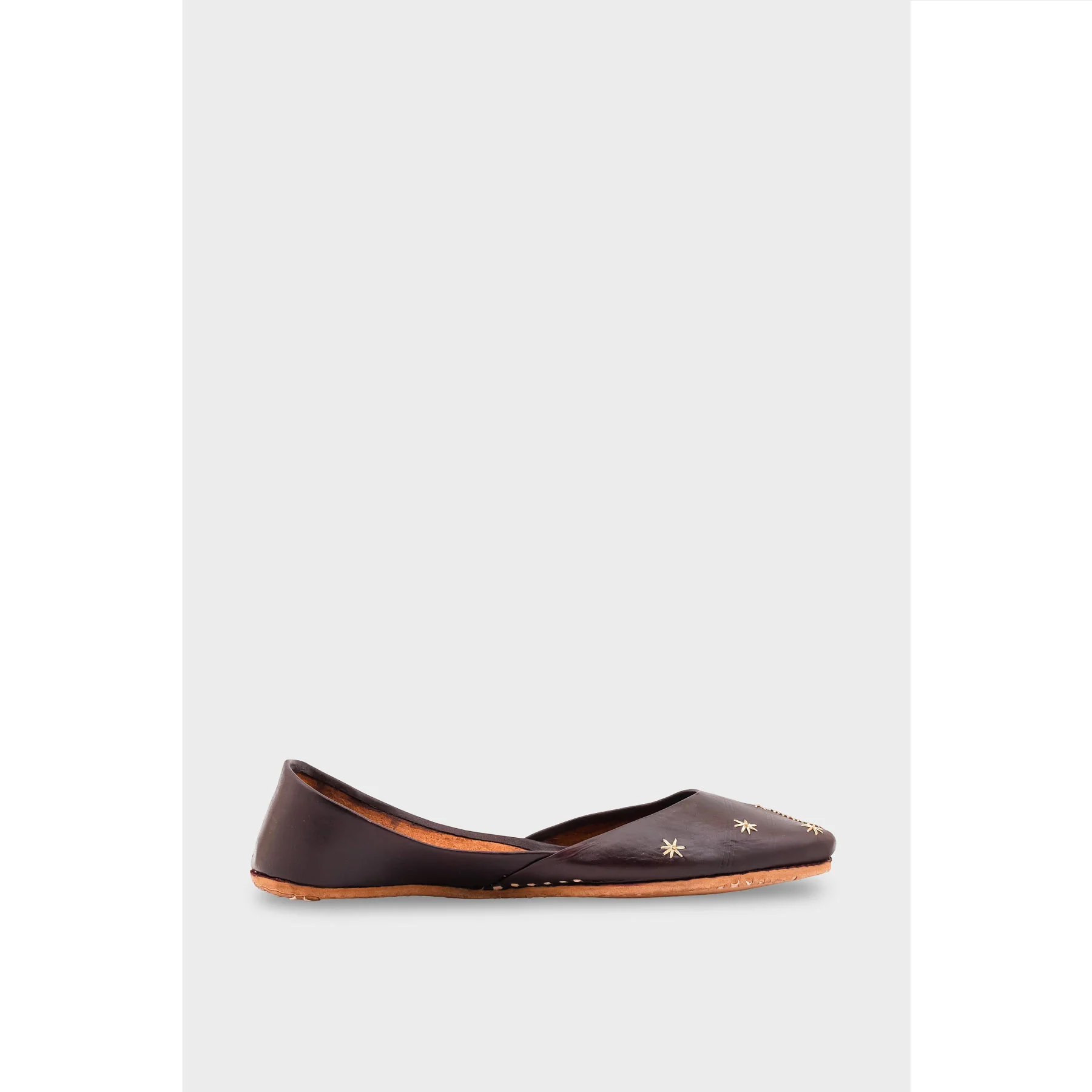 Brown Leather Khussa EC8642 - Image 2