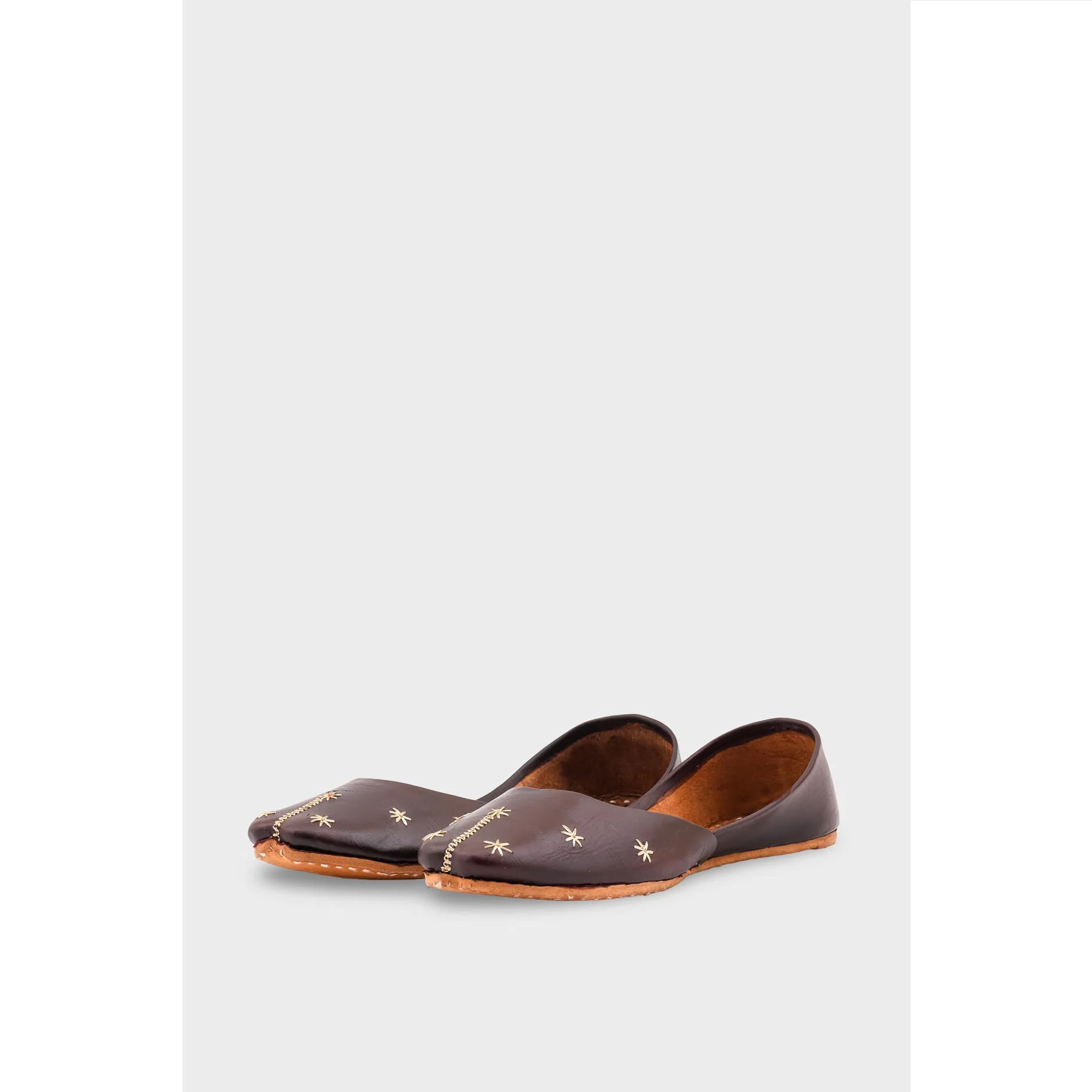 Brown Leather Khussa EC8642 - Image 3