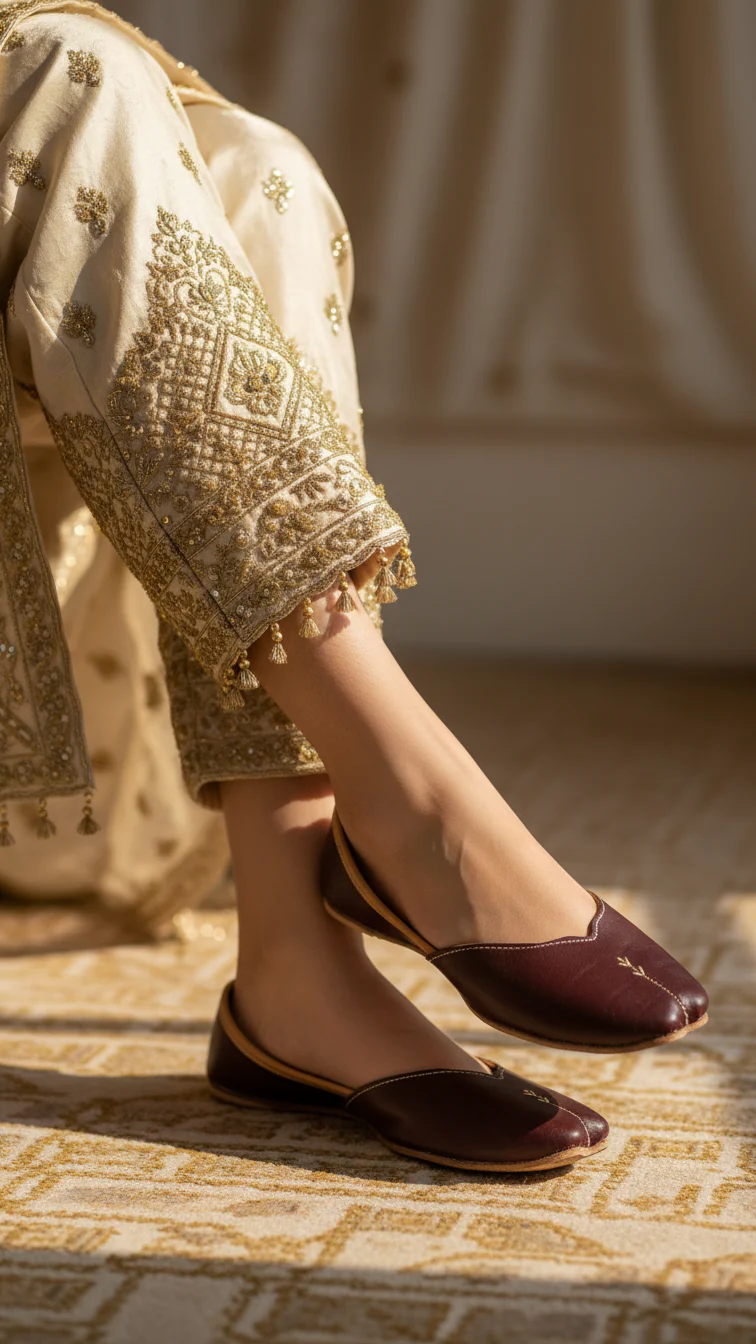 Brown Leather Khussa EC8644