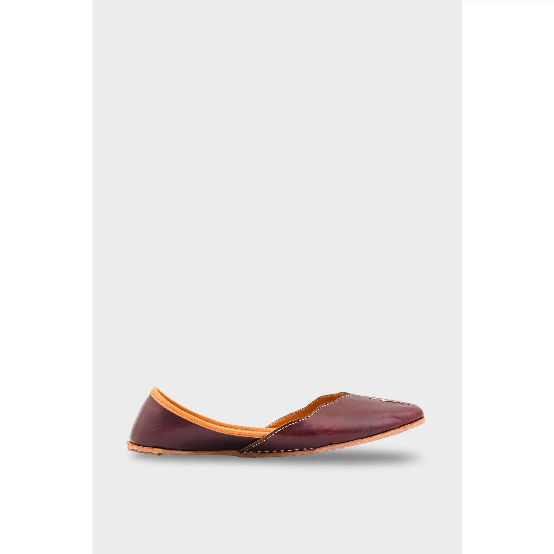 Brown Leather Khussa EC8644 - Image 2