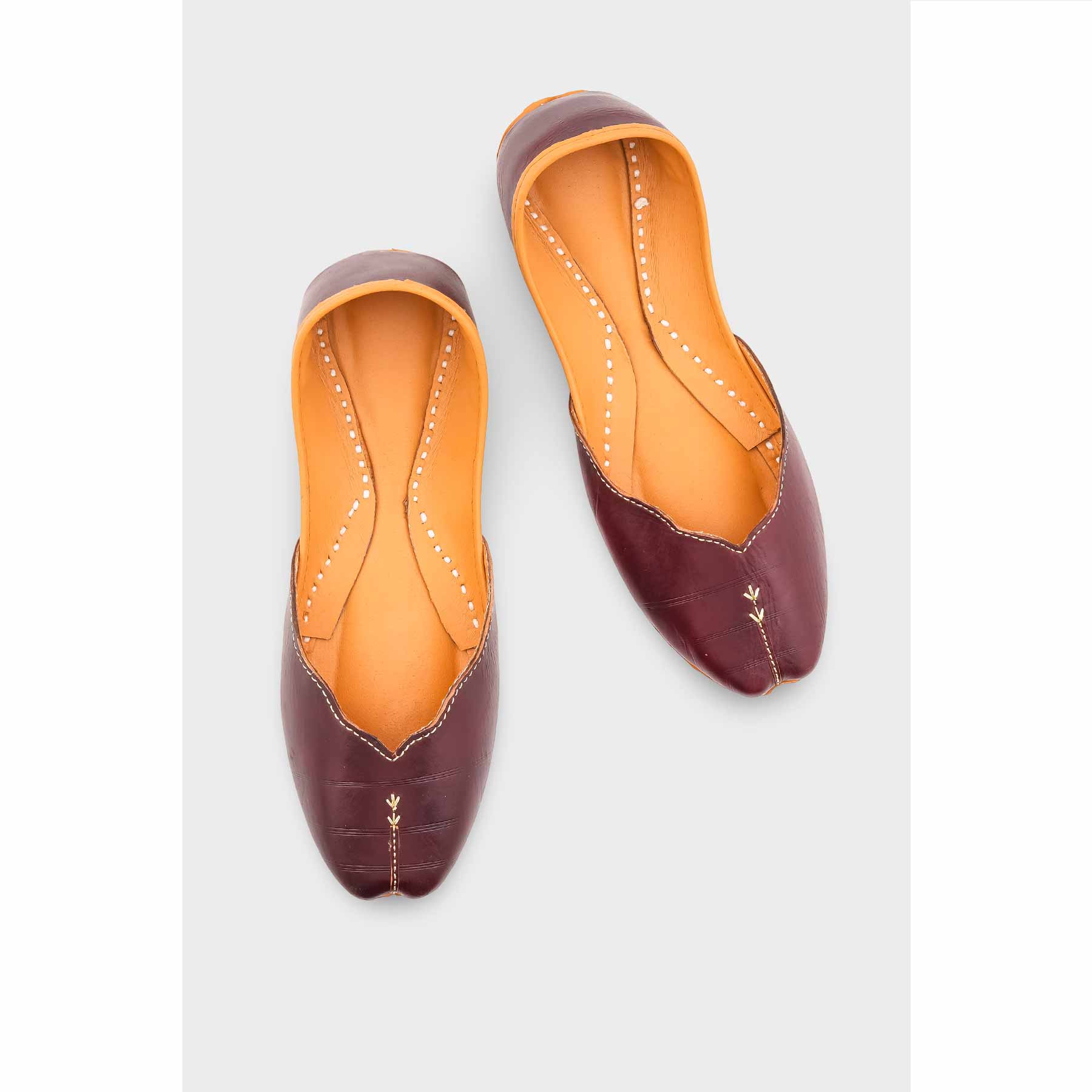 Brown Leather Khussa EC8644 - Image 5