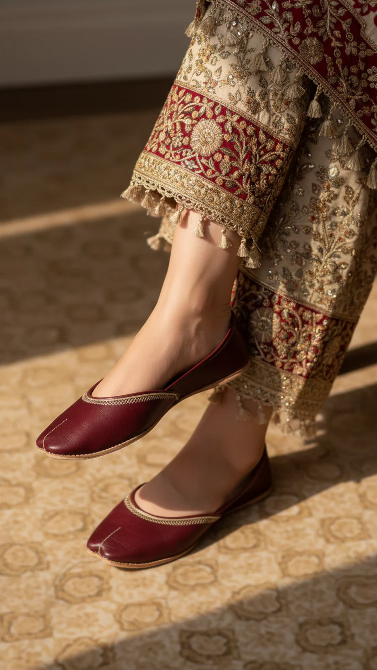 Brown Leather Khussa EC8657
