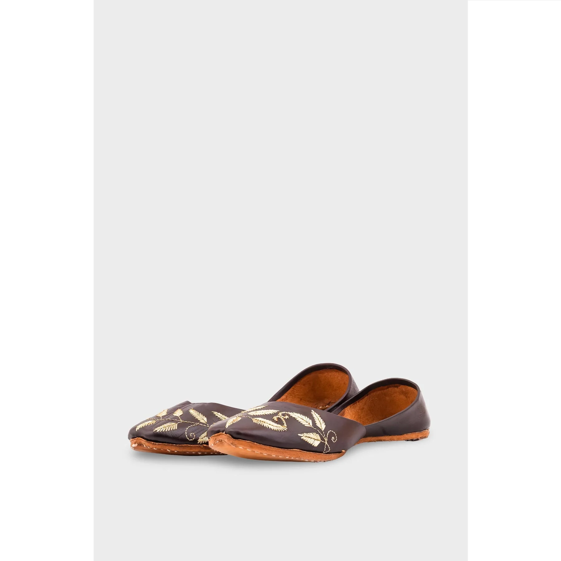 Brown Leather Khussa EC8658 - Image 3