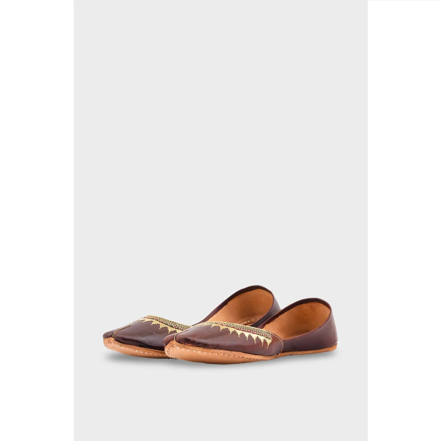 Brown Leather Khussa EC8660 - Image 3