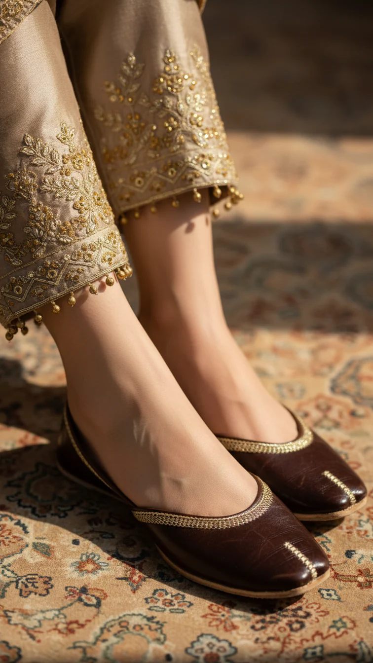 Brown Leather Khussa EC8667