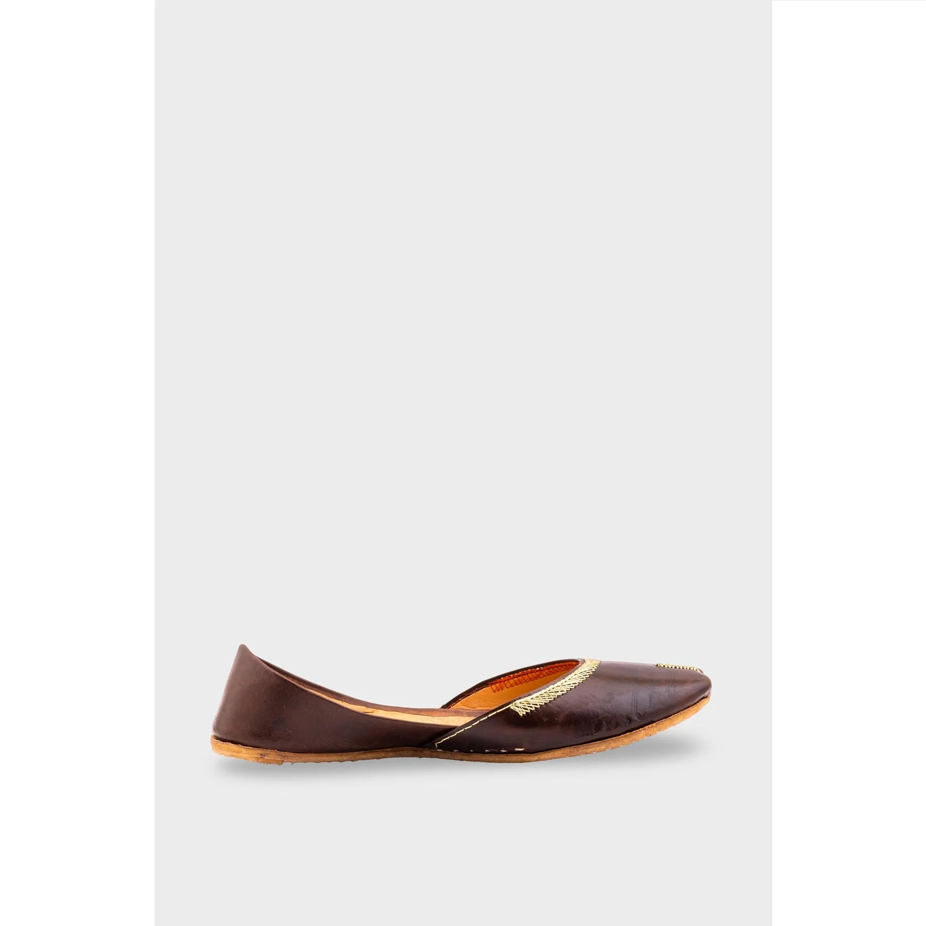 Brown Leather Khussa EC8667 - Image 2