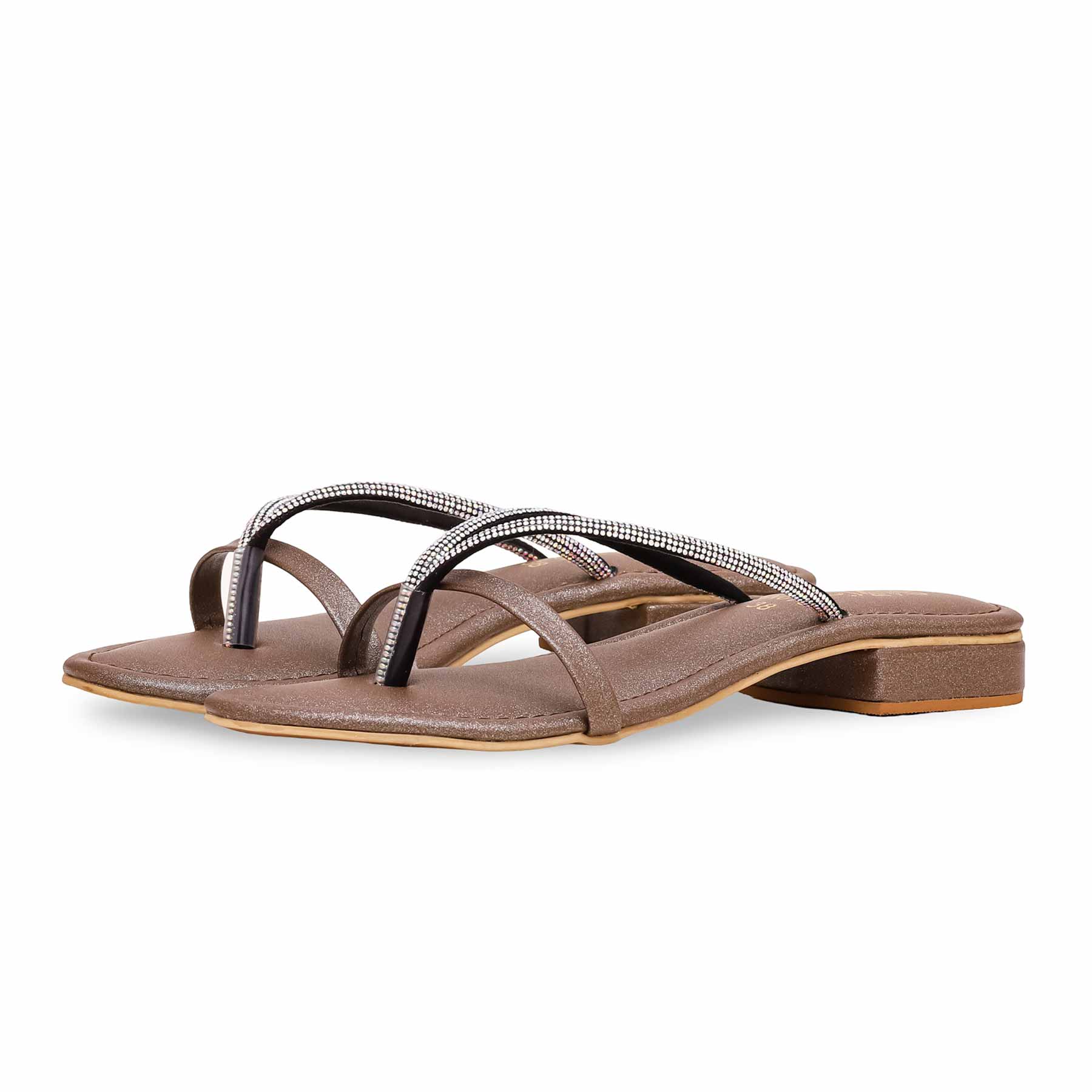 Brown Fancy Chappal FN0768 - Image 2