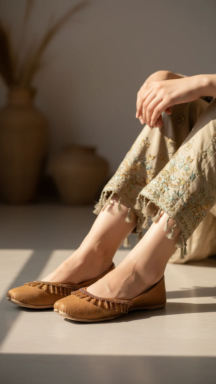 Brown Fancy Khussa EC8509