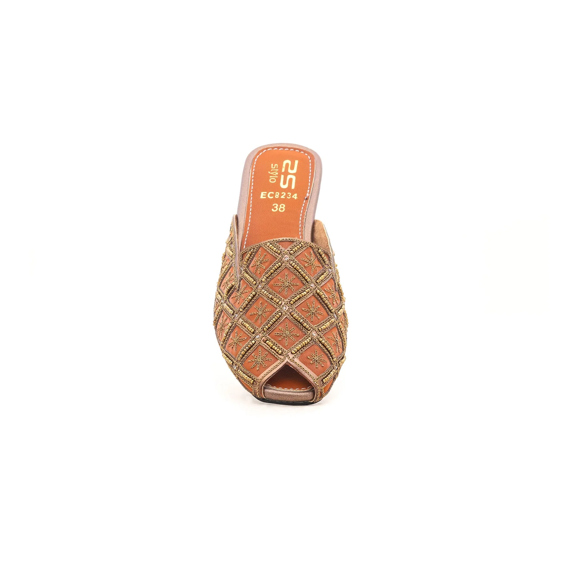 Brown Fancy Khussa Slipper EC8234 - Image 3