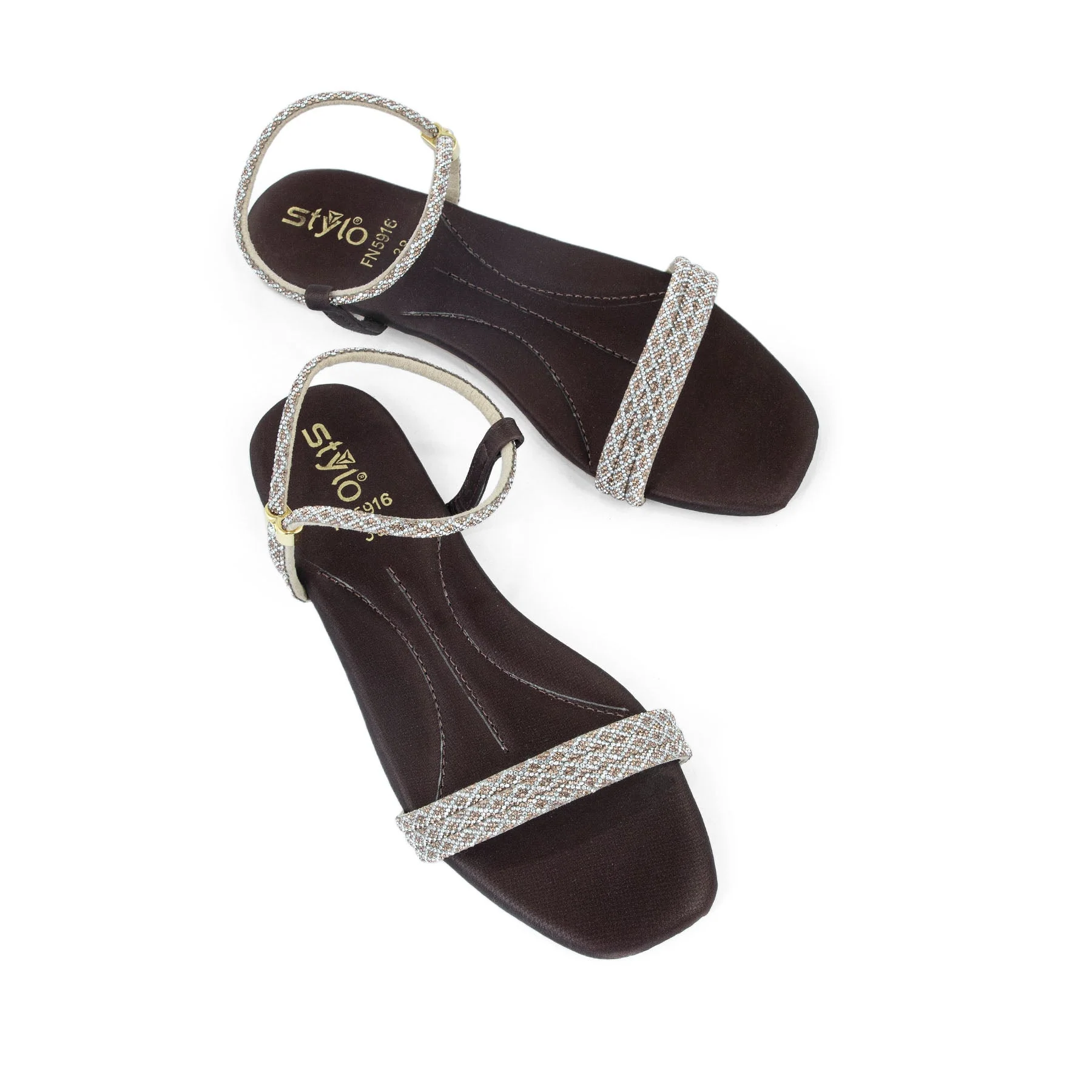Brown Fancy Sandal FN5916 - Image 5