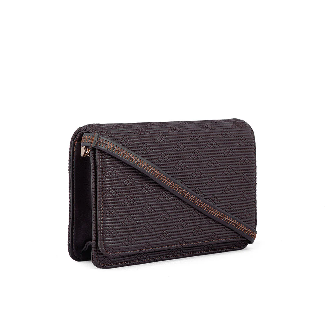 Brown Fancy Shoulder Bag For Ladies P55617 - Image 3