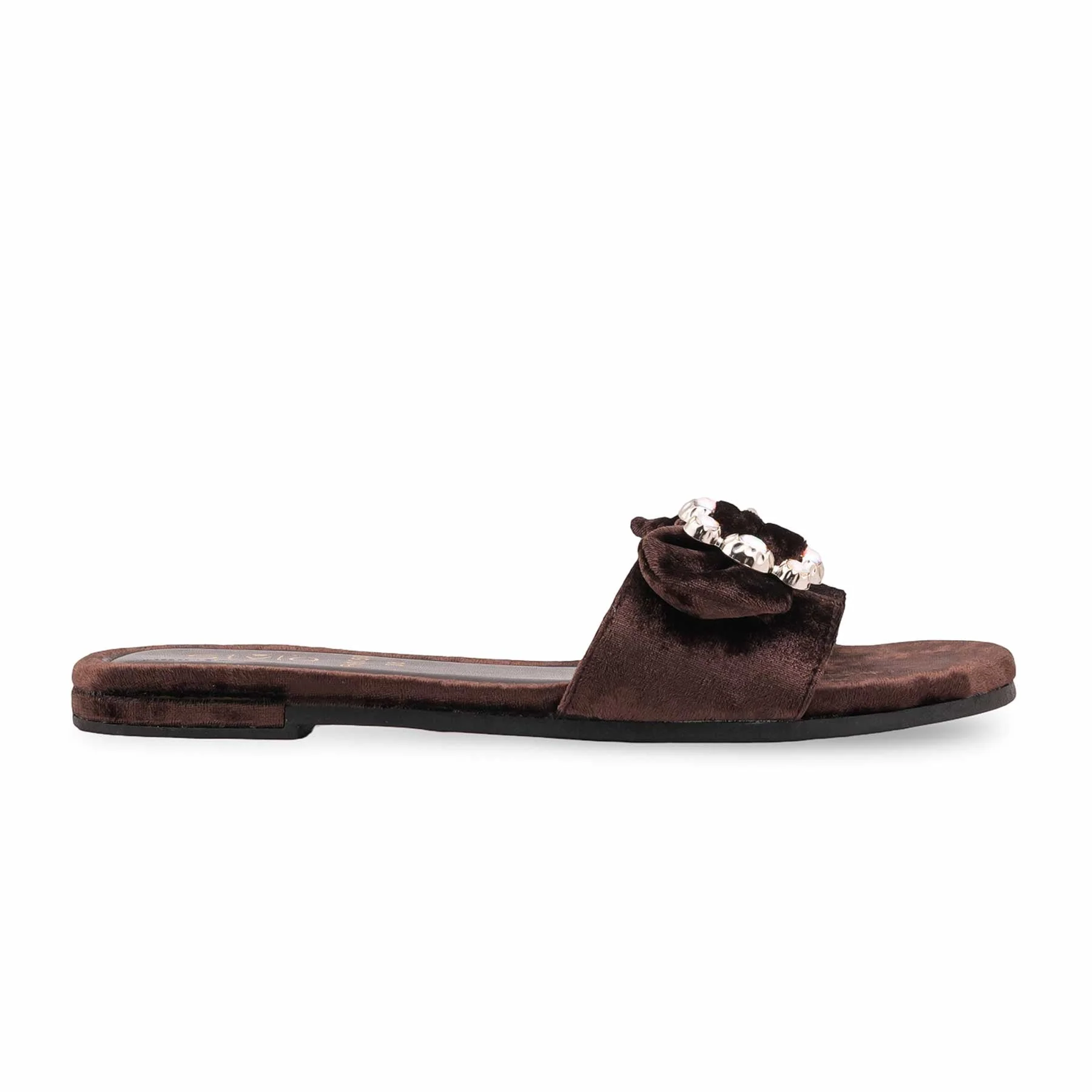 Brown Fancy Slipper For Women FN8050 - Image 2