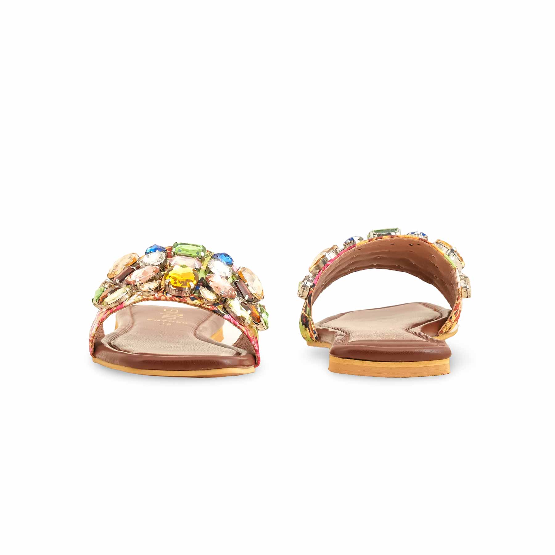 Brown Fancy Women Slipper FN7939 - Image 4