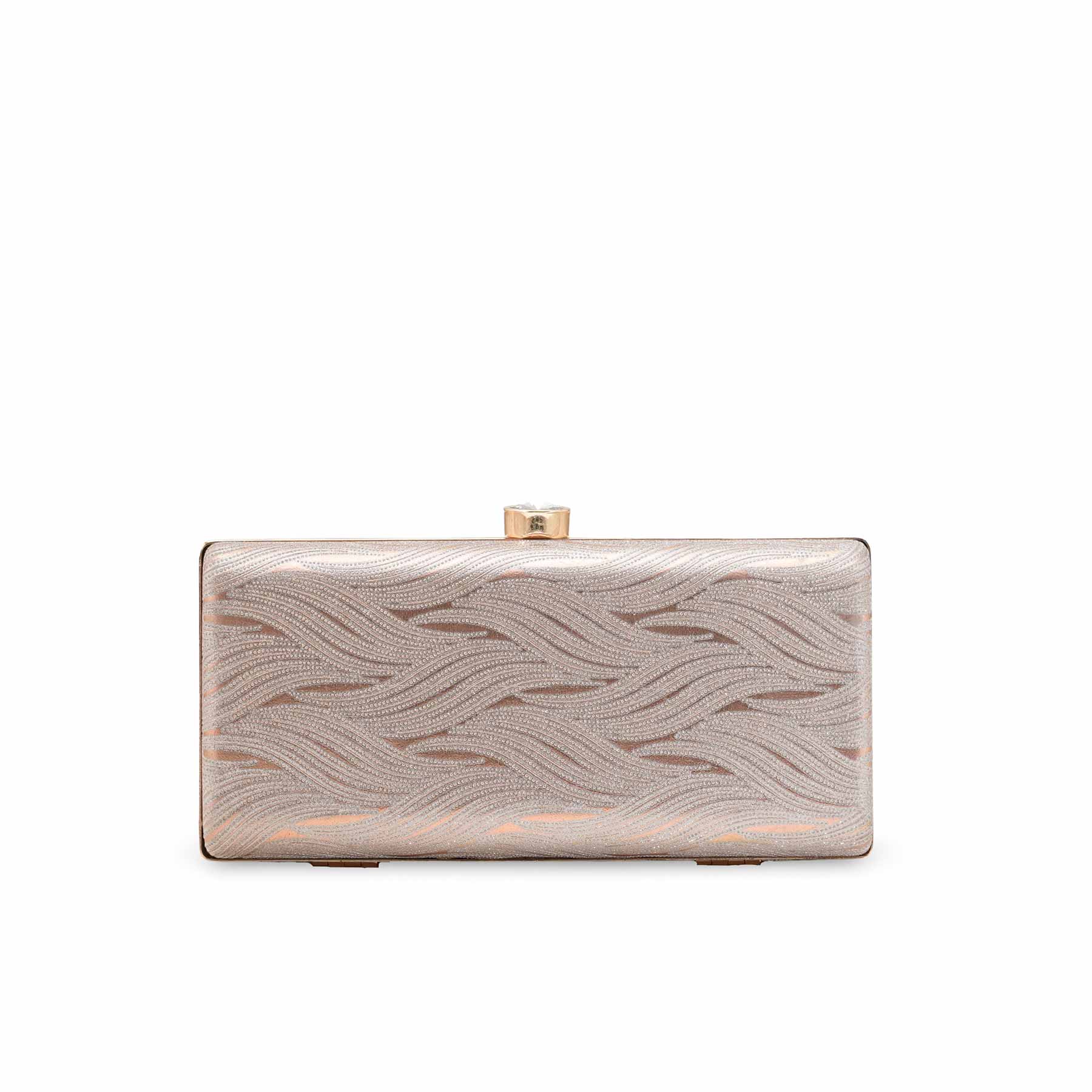 Brown Formal Clutch For Ladies P15701 - Image 4