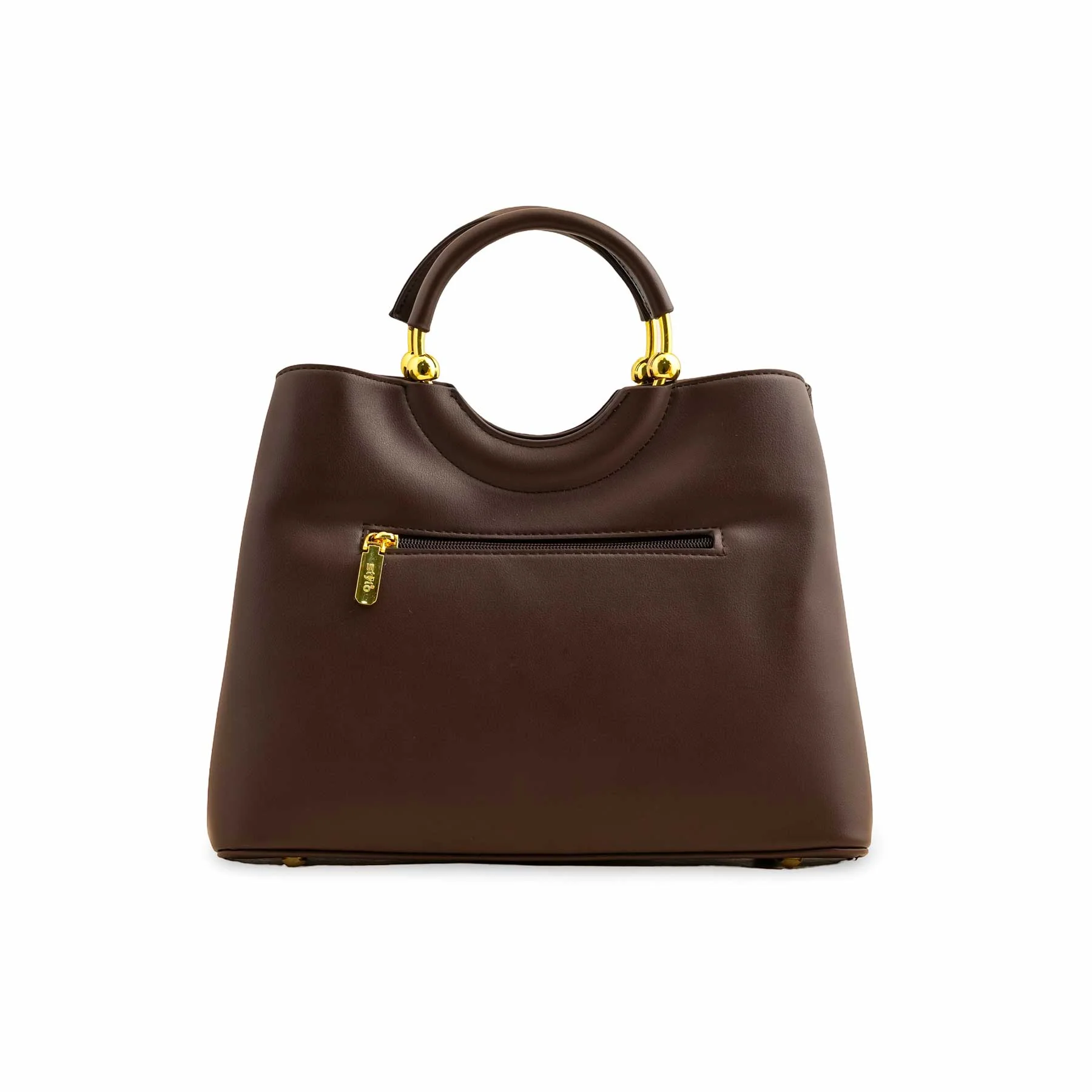 Brown Formal Hand Bag For Ladies P36370 - Image 4