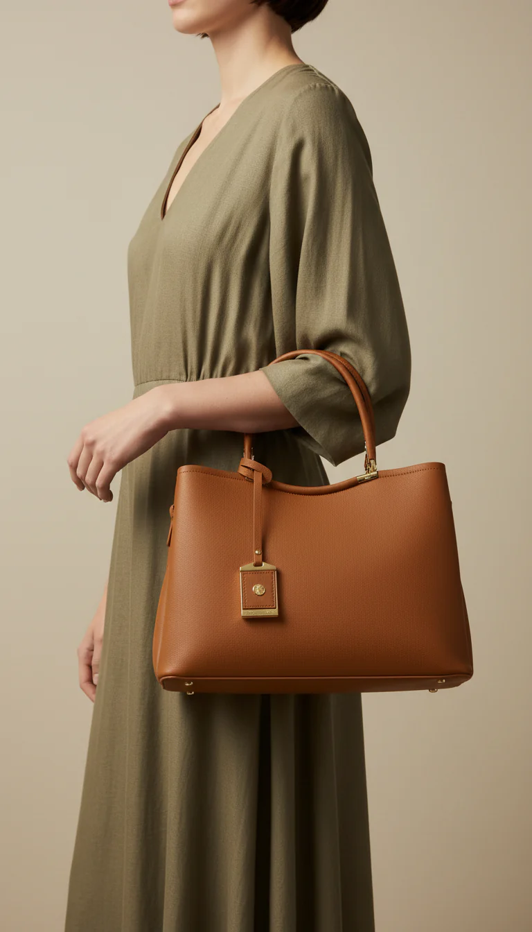 Brown Formal Hand Bag For Ladies P36444