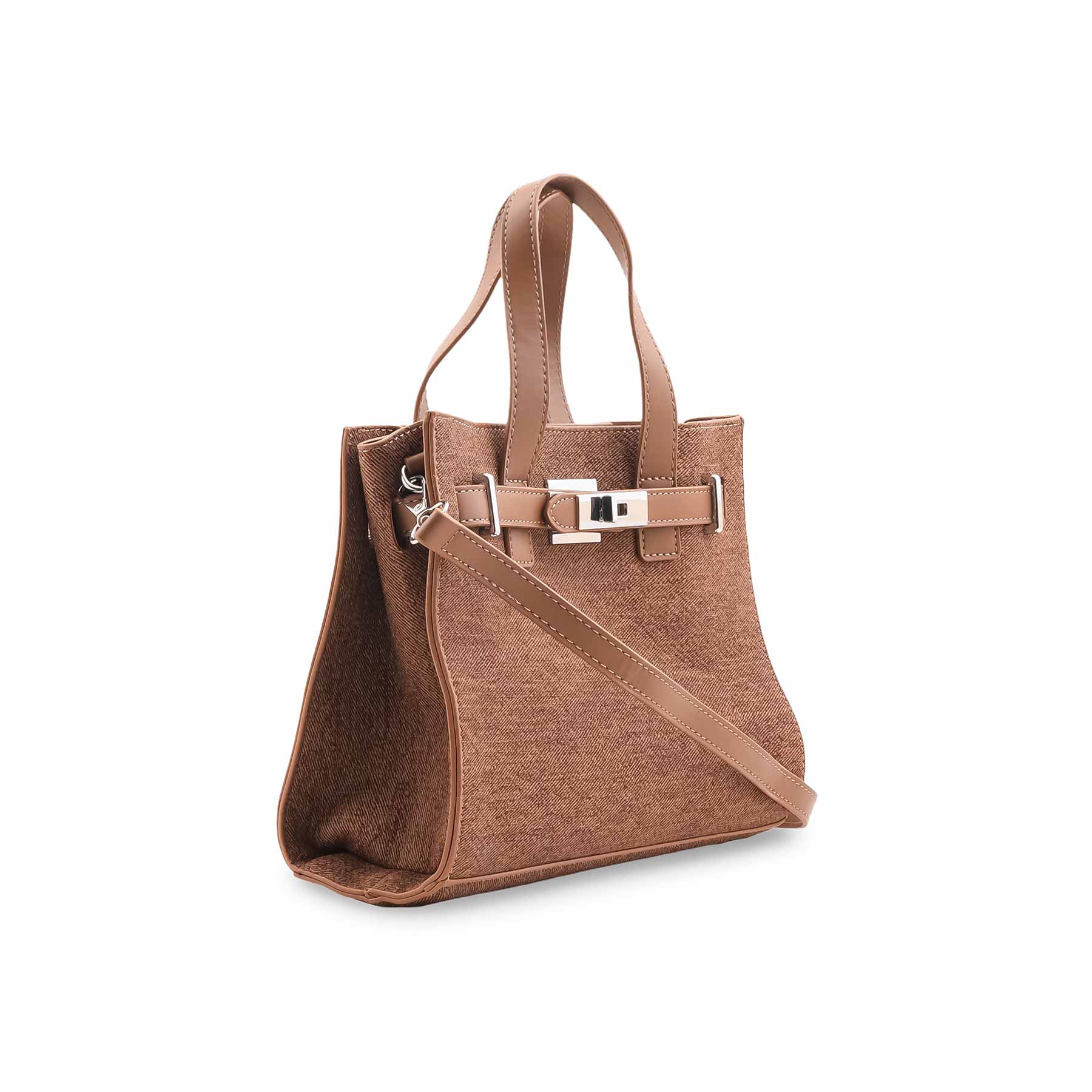 Brown Formal Hand Bag For Ladies P36461 - Image 3