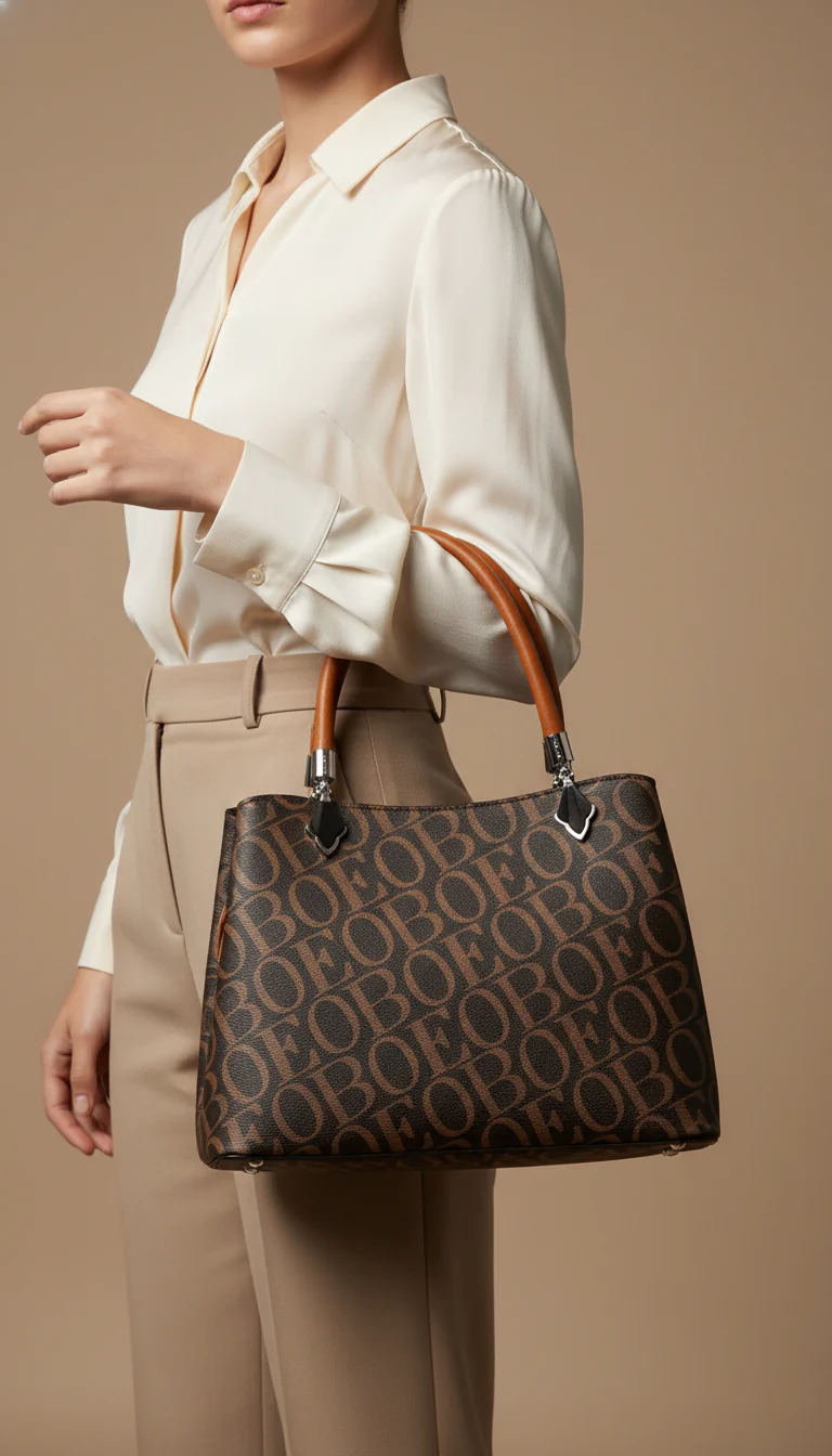 Brown Formal Hand Bag For Ladies P36532