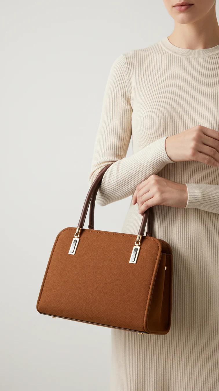 Brown Formal Hand Bag For Ladies P56311