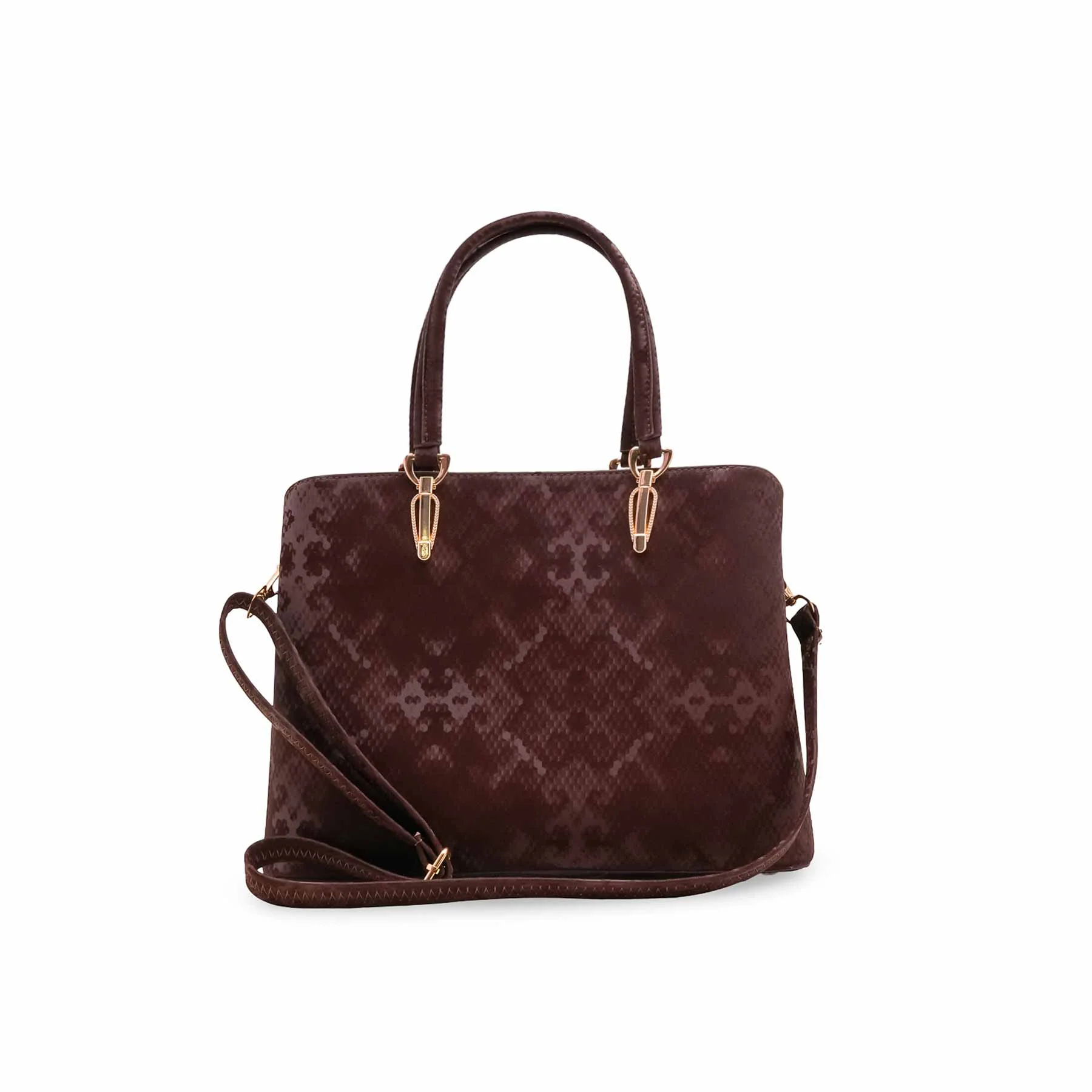 Brown Formal Hand Bag For Women P55844 - Image 4